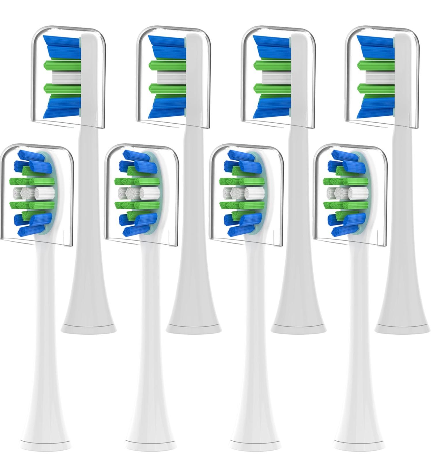 AYAITEE Toothbrush Heads Compatible with Philips Sonicare 4300 5100 6100 Toothbrush 7900 9000 Diamond Replacement Brush Head with Elongated High-Density Bristles 8 Pack White - Buy Online on GoSupps.com