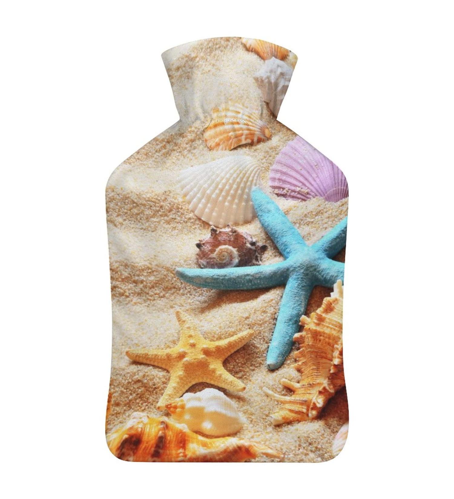 Buy Shells Starfish Hot Water Bottle with Plush Cover - Ideal Hand Warmer for Adults & Children | 26.5x15.3cm - International Shipping Available - Buy Online on GoSupps.com