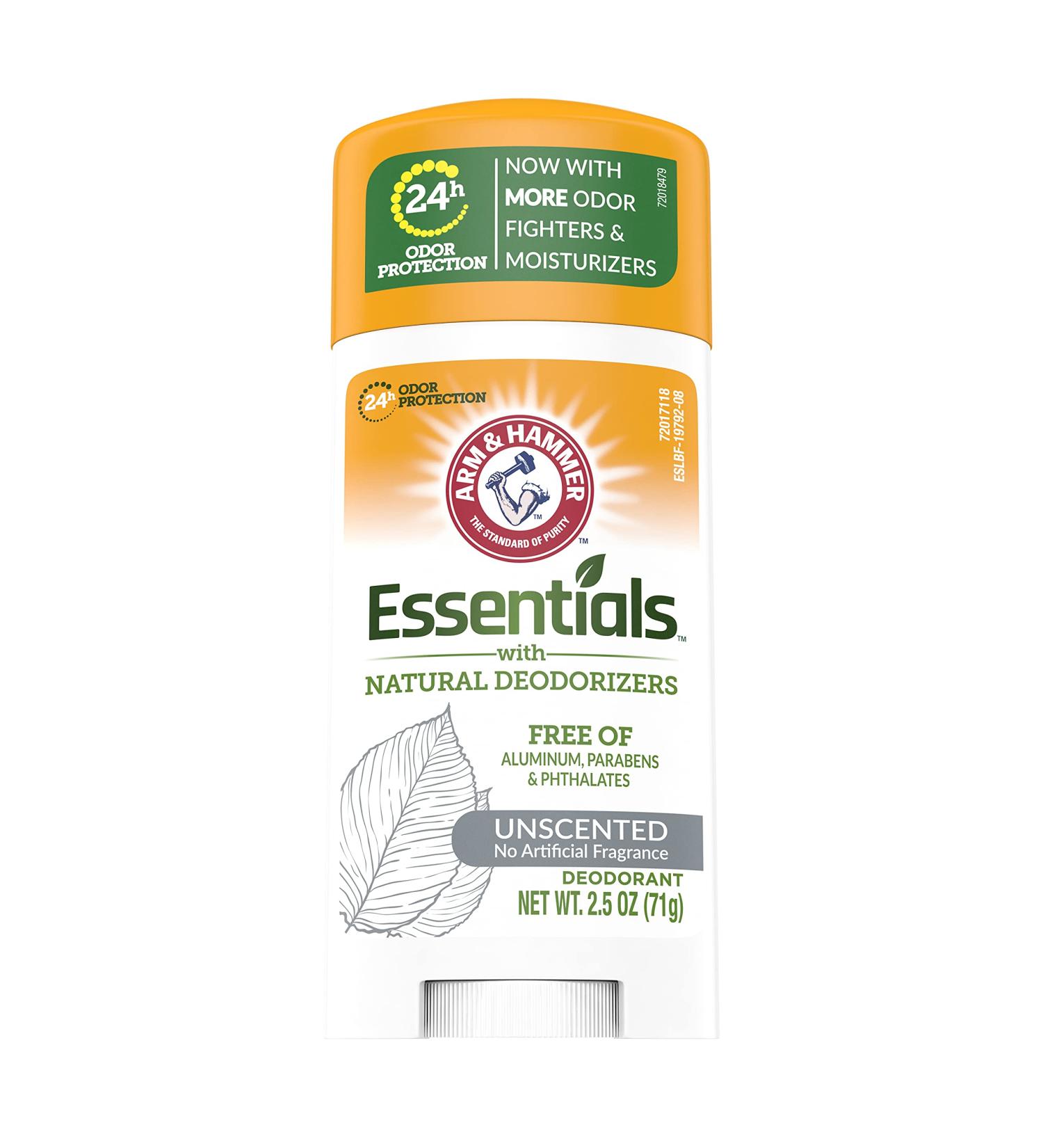 ARM & HAMMER Essentials Natural Deodorant Unscented 2.50 oz - Buy Pack of 9 for International Shipping - Buy Online on GoSupps.com