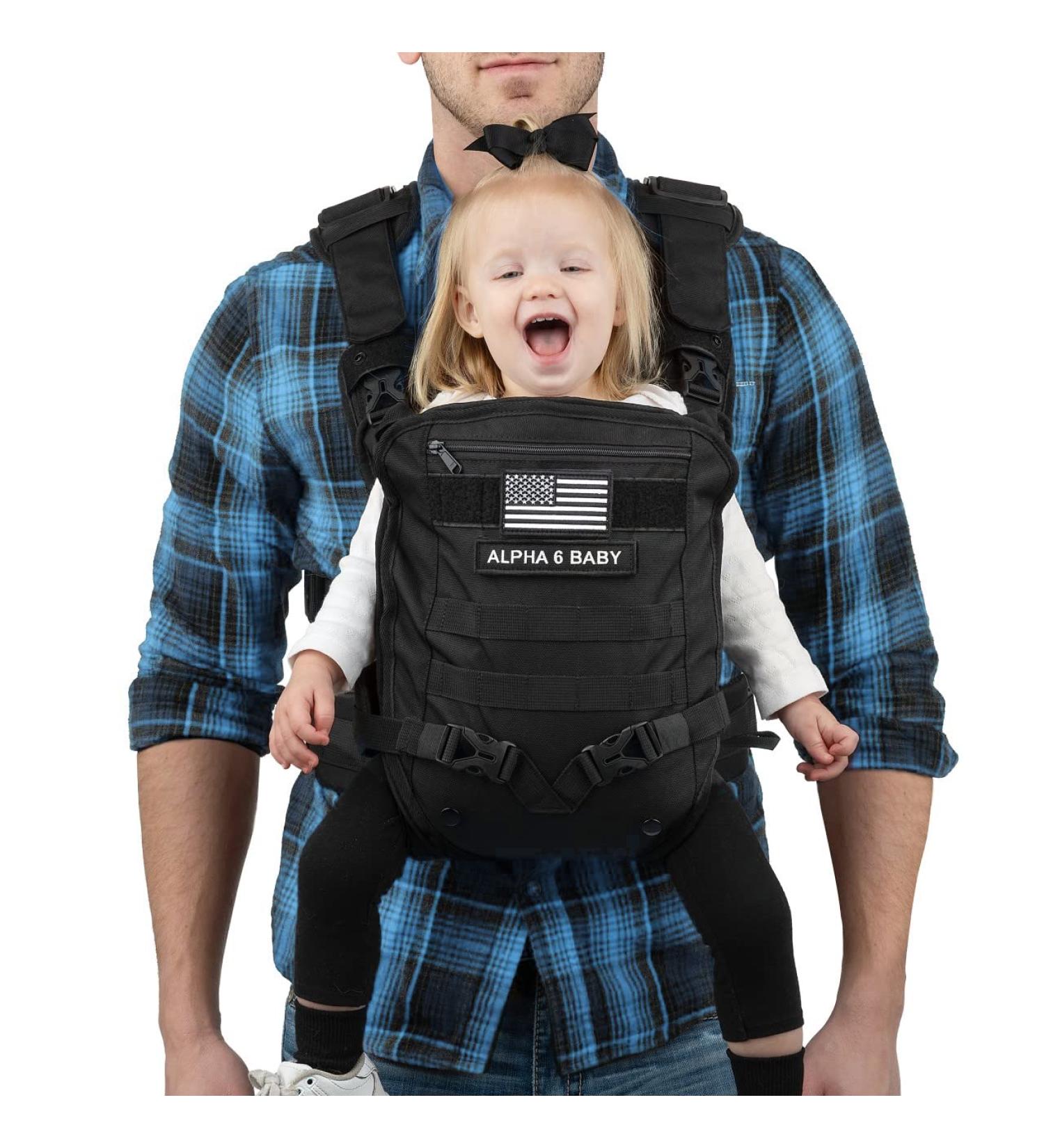Alpha Six Baby Carrier - Tactical Black | All Day Comfort for Infants and Toddlers - Buy Online on GoSupps.com