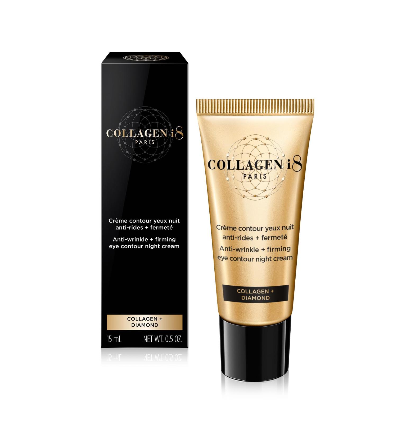 COLLAGEN i8 - Anti-wrinkle + firming night eye cream - Collagen + Diamond - 15 mL - Buy Online on GoSupps.com