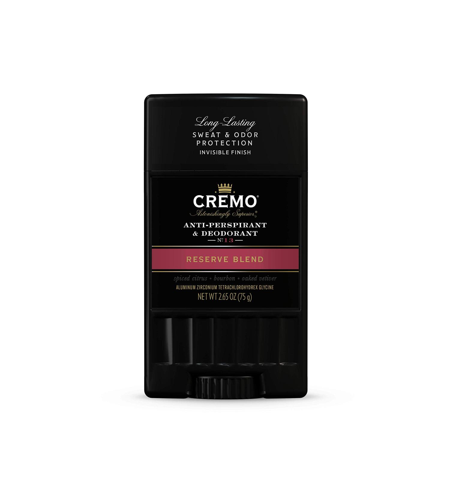 Cremo Anti-Perspirant & Deodorant No.13 Reserve Blend | 2.65 oz | Long-Lasting Protection - Buy Online on GoSupps.com