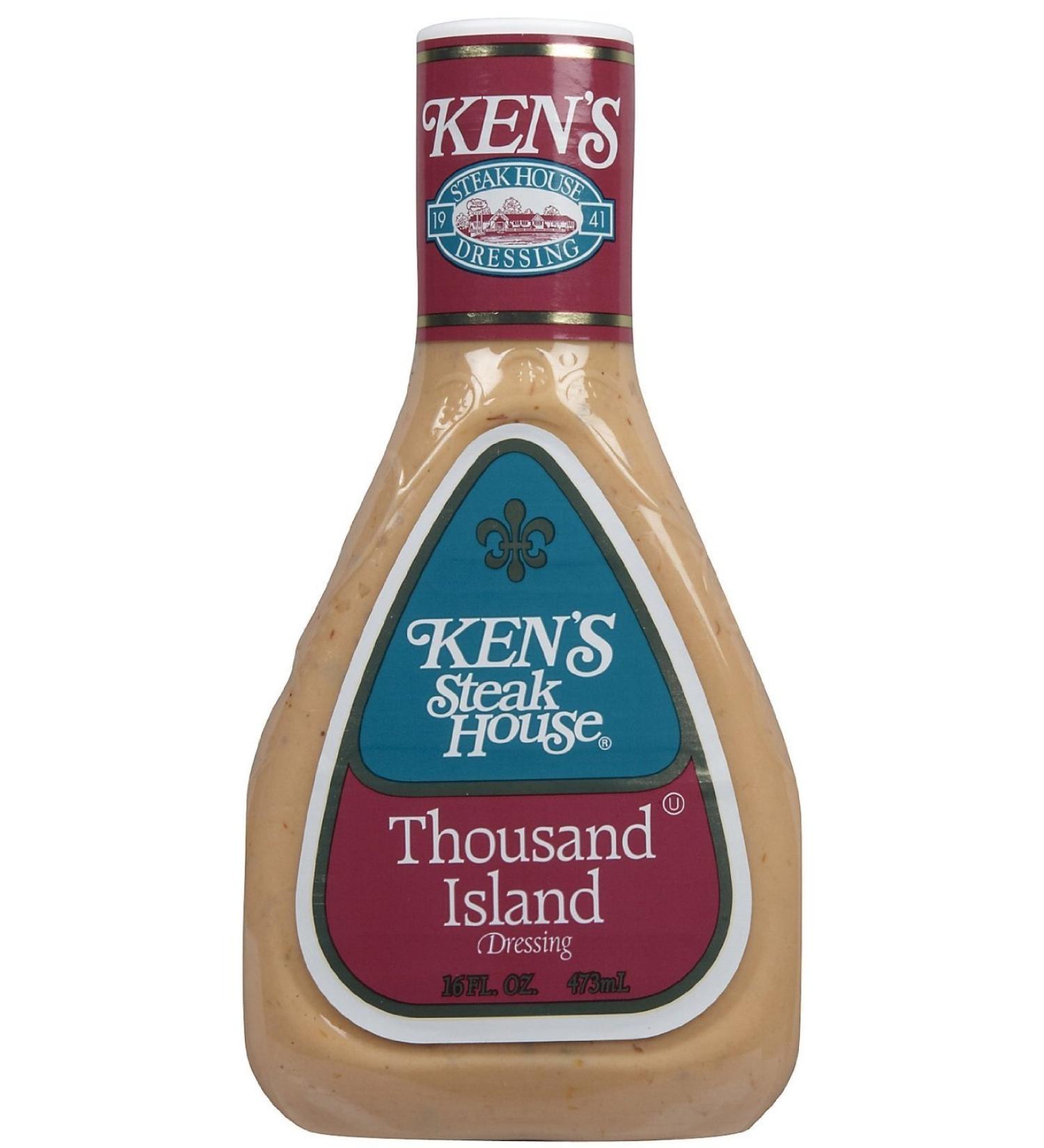 Kens Steak House Thousand Island Salad Dressing 16 Fl. Oz. Each (4 Pack) Gluten Free & Kosher