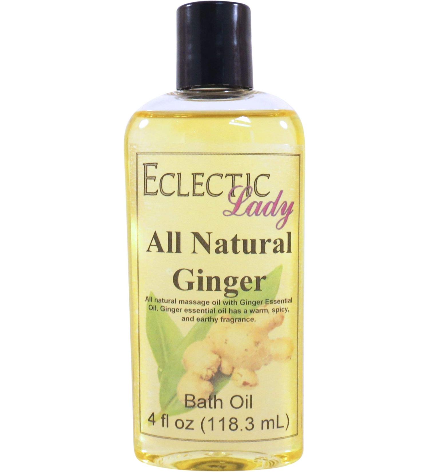 Ginger Bath Oil by Eclectic Lady - Scented Moisturizing Oil for Sensitive Skin - Relaxing Body Oil for Daily Use - 4 oz International Shipping - Buy Online on GoSupps.com