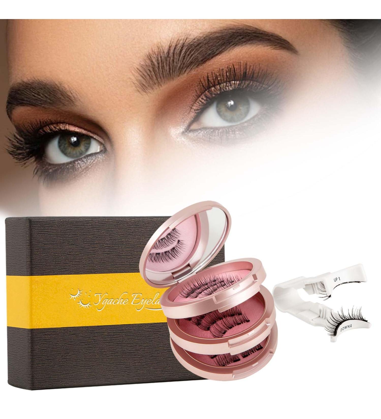 Magnetic Eyelashes Natural 8 Pairs 3d Magnetic Eyelashes Magnetic Magnet Natural Magnetized Lashes Waterproof Reusable Eyelash Generic Set Gift Box Thick - Buy Online on GoSupps.com