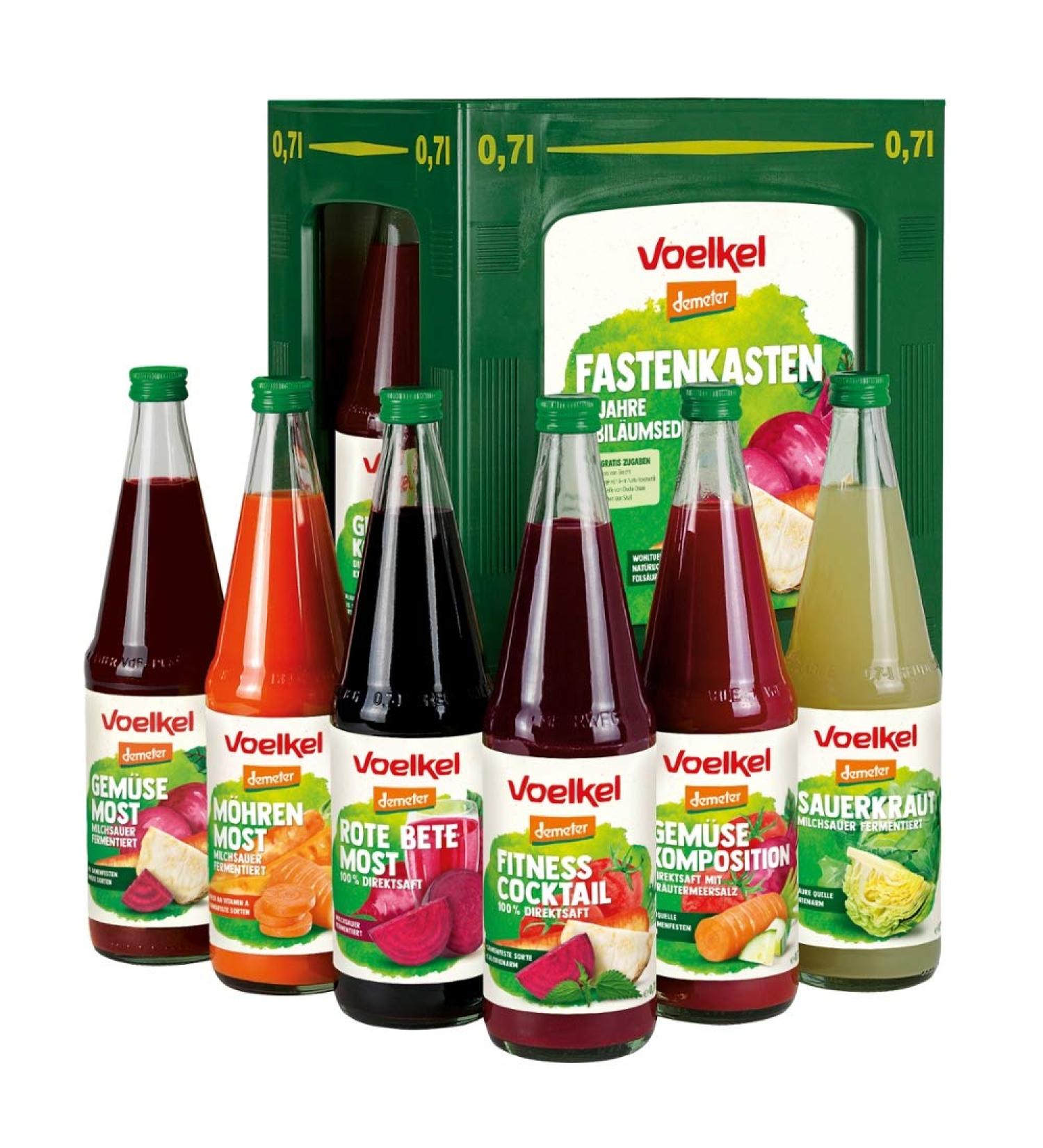 Voelkel fasting box - 6x0.7l vegetable juices for fasting - with instructions