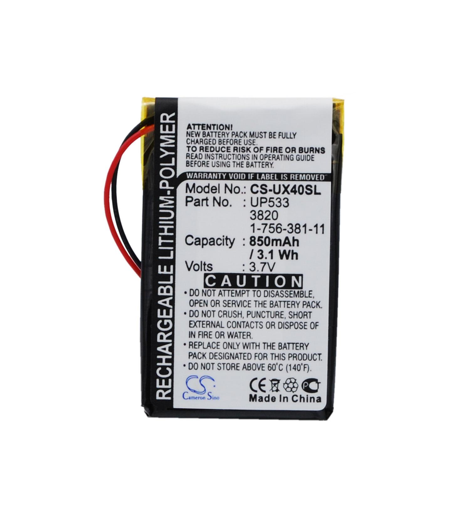 Buy UP553 1-756-381-11 850mAh Battery for Clie PEG-UX50 & PEG-UX40 | 3.7V International Shipping - Buy Online on GoSupps.com