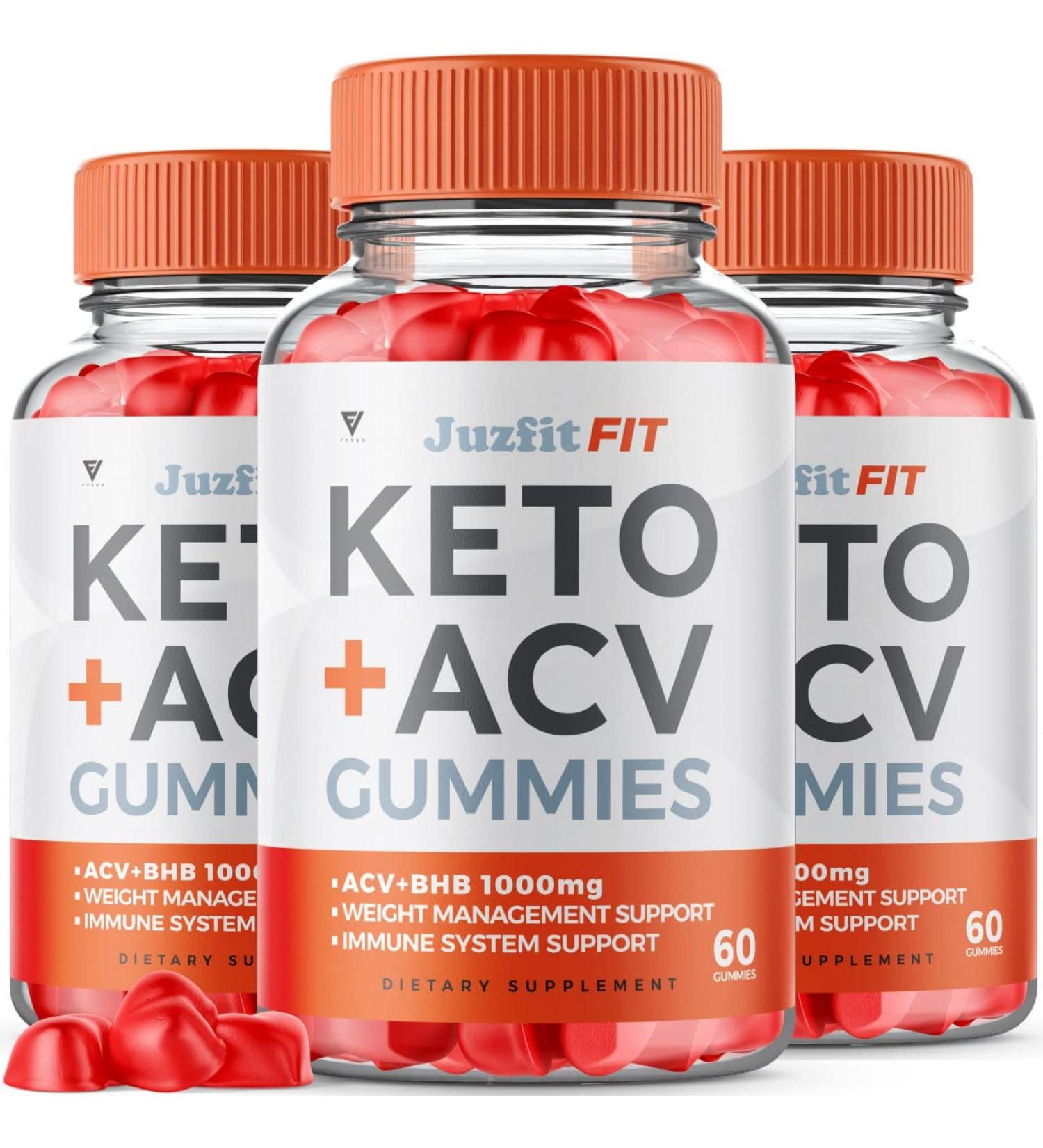 3 Pack Juzfiit ACV Keto Gummies for Weight Loss - 180 Gummies - Buy Online on GoSupps.com