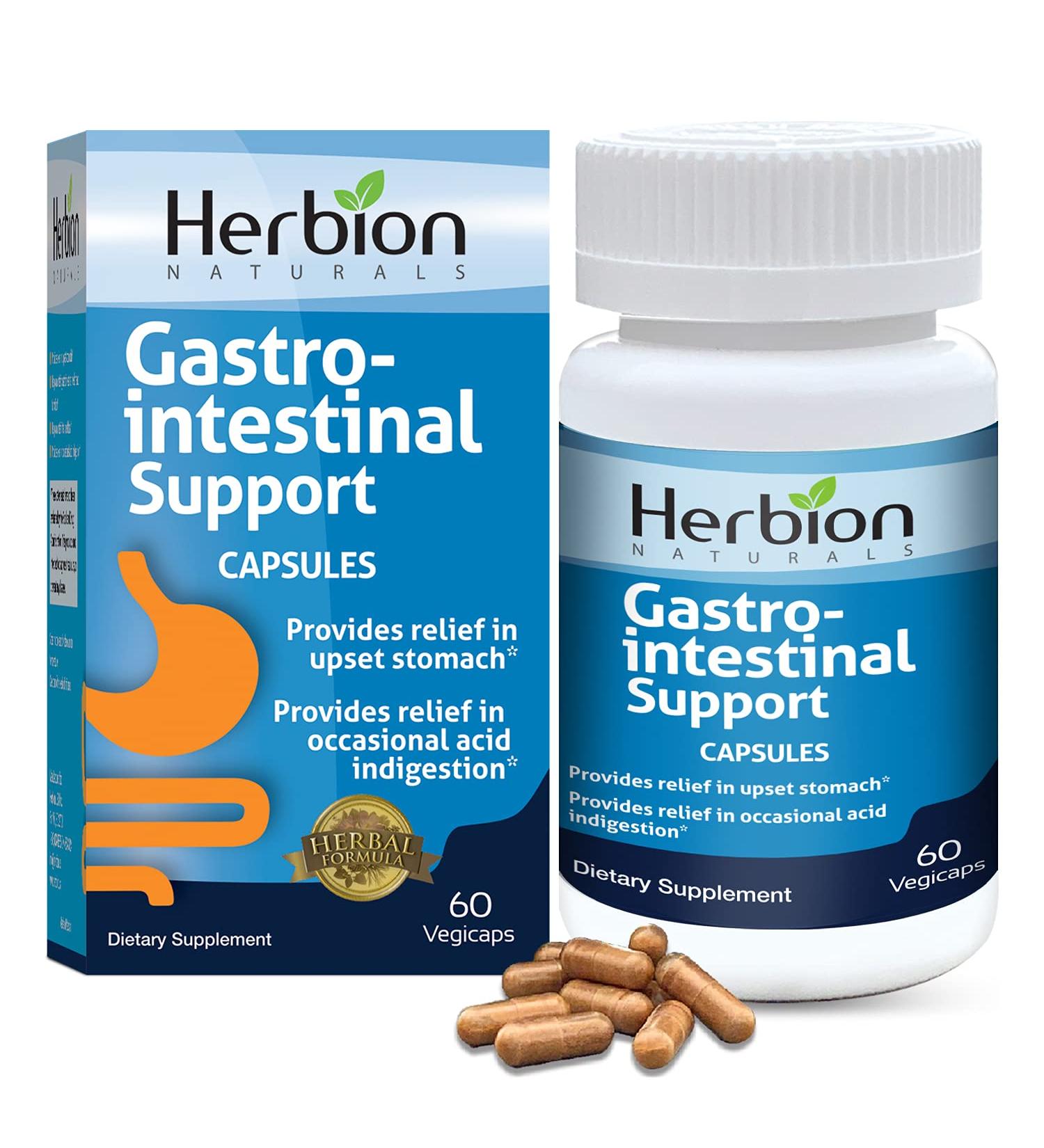 Herbion Naturals Gastrointestinal Support Blend - 60 Vegicaps - Buy Online on GoSupps.com