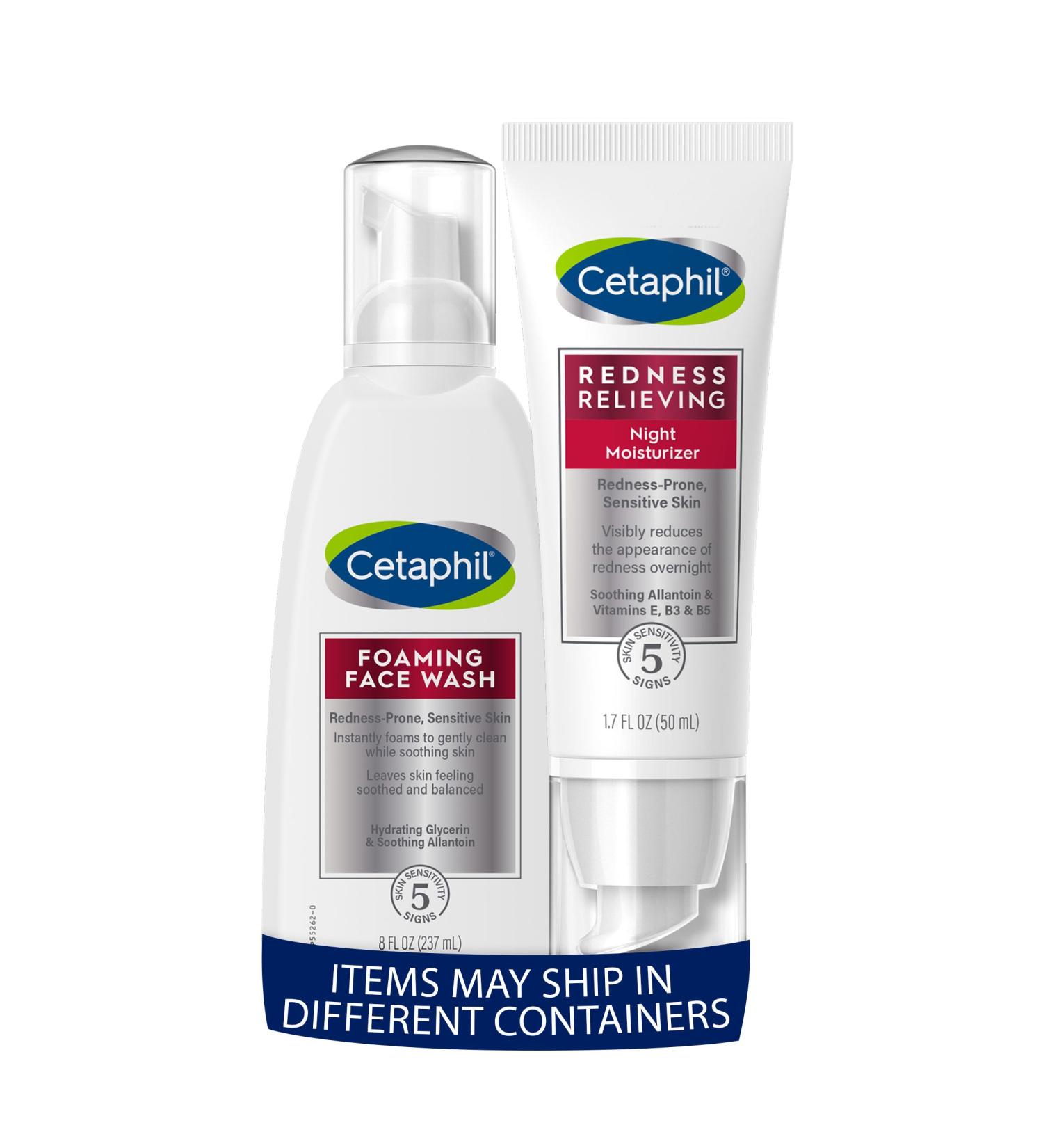 Redness Relieving Night Moisturizer 1.7 Ounce with Redness Control Daily Foaming Face Wash 8.0 Fluid Ounce Night Moisturizer + Face Wash - Buy Online on GoSupps.com