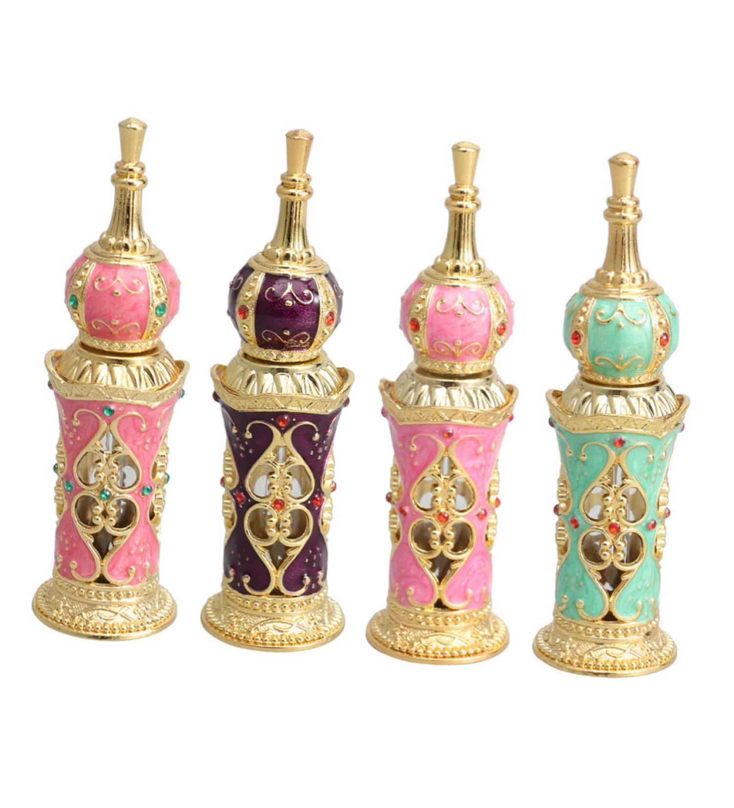 VINTORKY Refillable Glass Perfume Bottle Empty Essential Oil Bottle Middle Eastern Decor Crystal Glass Perfume Container Glass Vials Cosmetic Refillable Bottle Containers Arab Woman Dubai - Buy Online on GoSupps.com