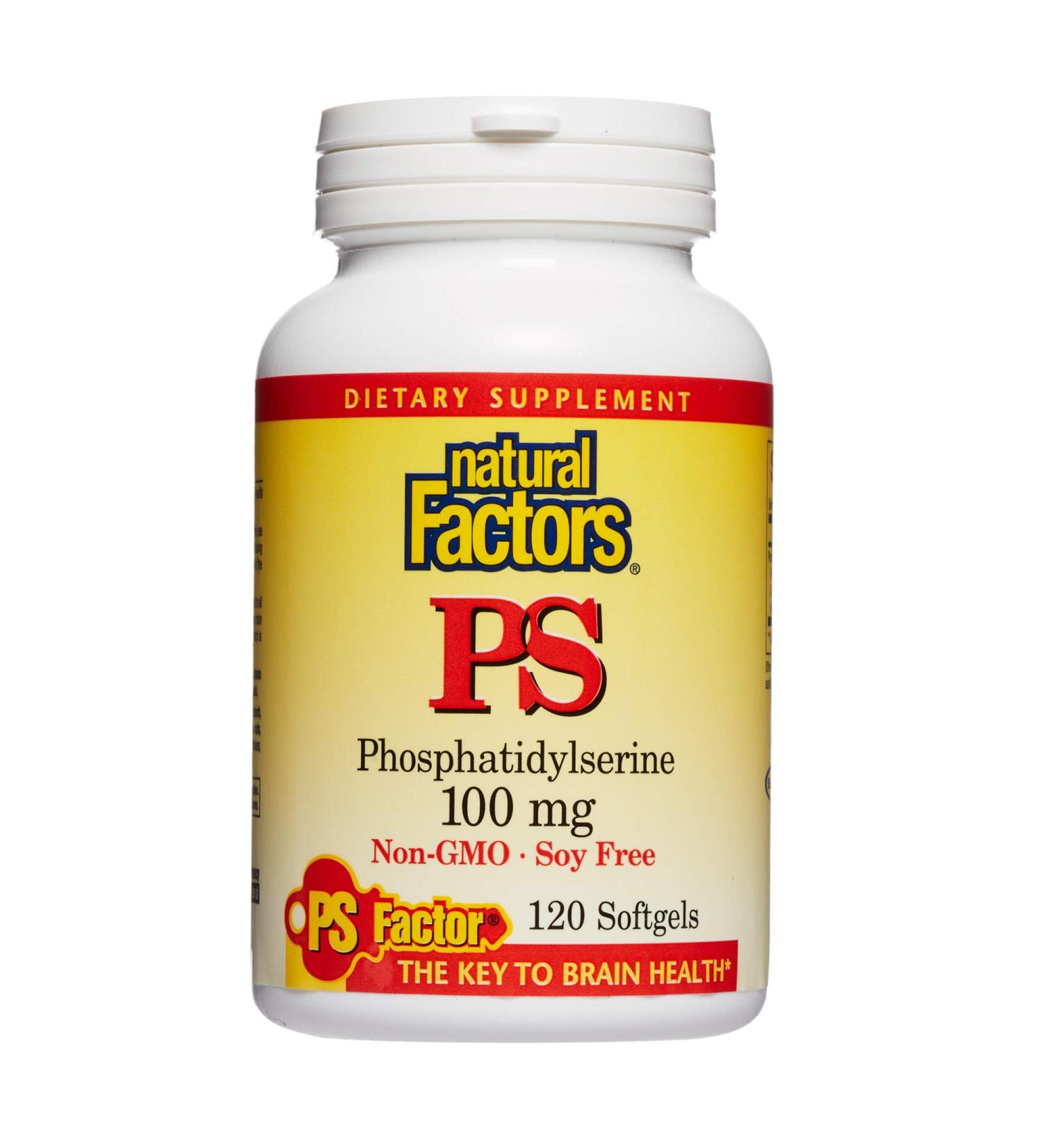 Natural Factors Phosphatidylserine 120 Softgels - Memory & Brain Function Support | Soy and Gluten Free | 120 Count Pack - Buy Online on GoSupps.com