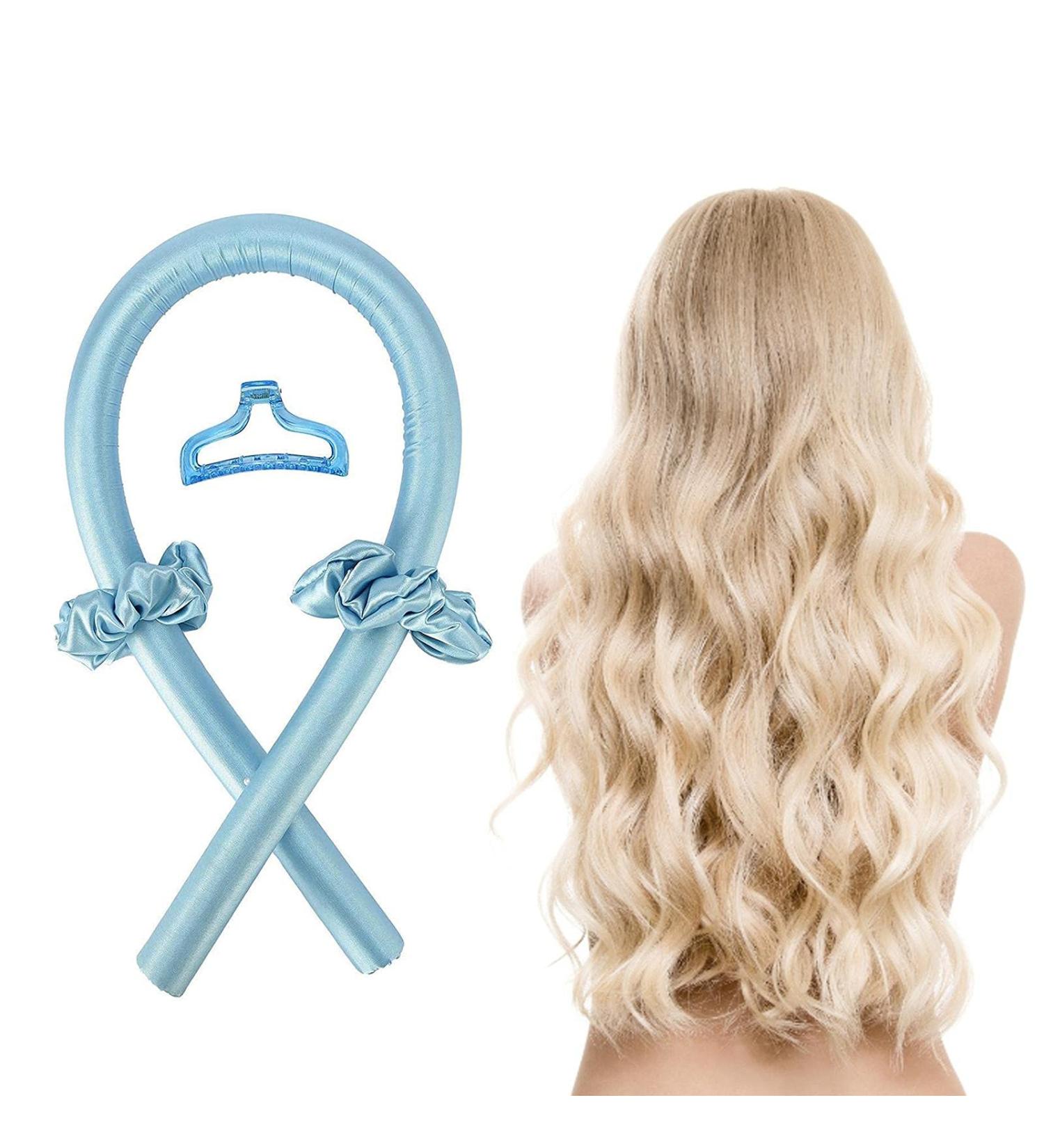No Heat Curling Irons Curling Irons Curling Irons Sleeping Soft Hair Band Curling Irons Simple Curling Irons with Hair Loops Blue  - Buy Online on GoSupps.com