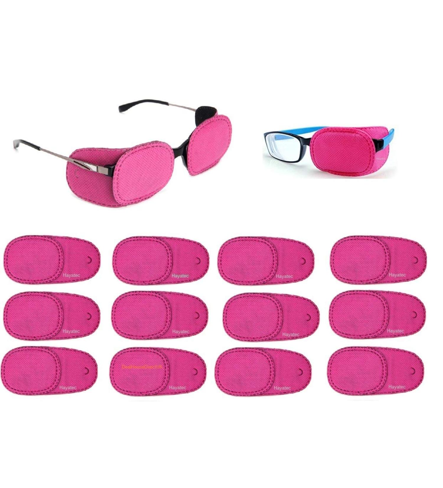12 pcs Occlusion Eye Patch Cover for Children Glasses - Lazy Eye Amblyopia one Eye Disorder Children Spectacle 110mm x 55mm (Pink) 6 Pairs Hayatec - Buy Online on GoSupps.com