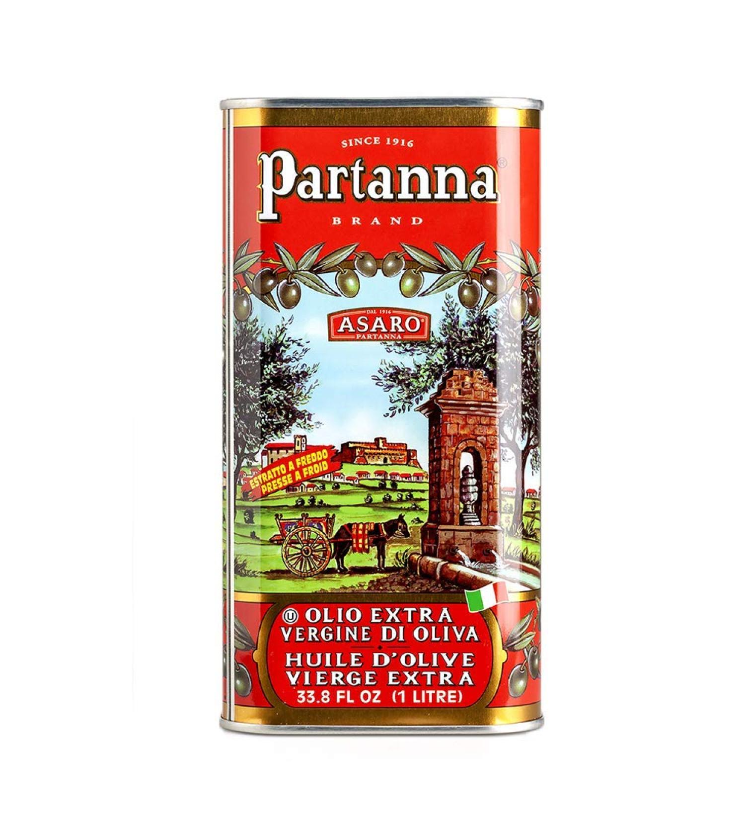 Partanna Extra Virgin Olive Oil 34oz - Premium Quality Italian EVOO - Buy Online on GoSupps.com