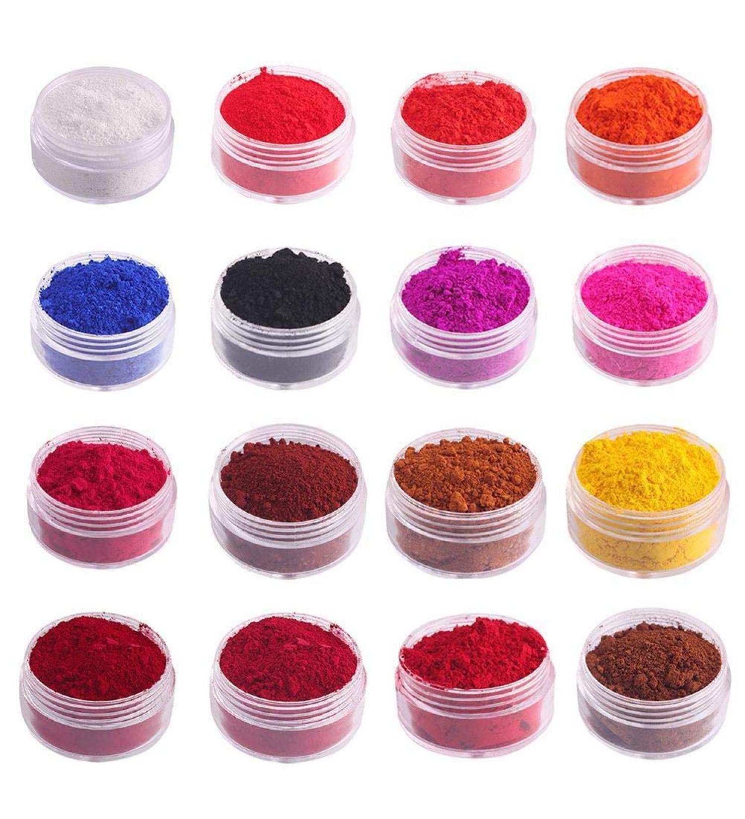Merkts 16 Colors Edible Lipstick Pigment Powder - DIY Natural Mineral Powder for Lip Gloss | International Shipping Available - Buy Online on GoSupps.com