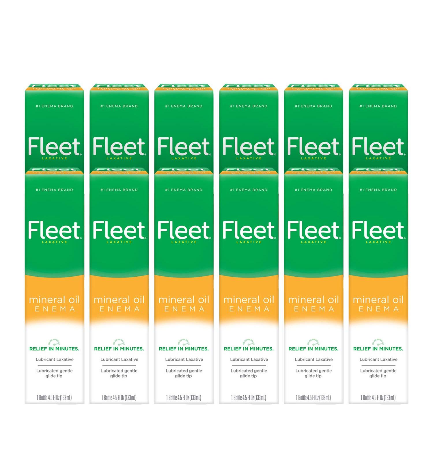 Fleet Laxative Mineral Oil Enema 4.5 Fl Oz - Pack of 12 | Gentle Relief for Constipation - Buy Online on GoSupps.com