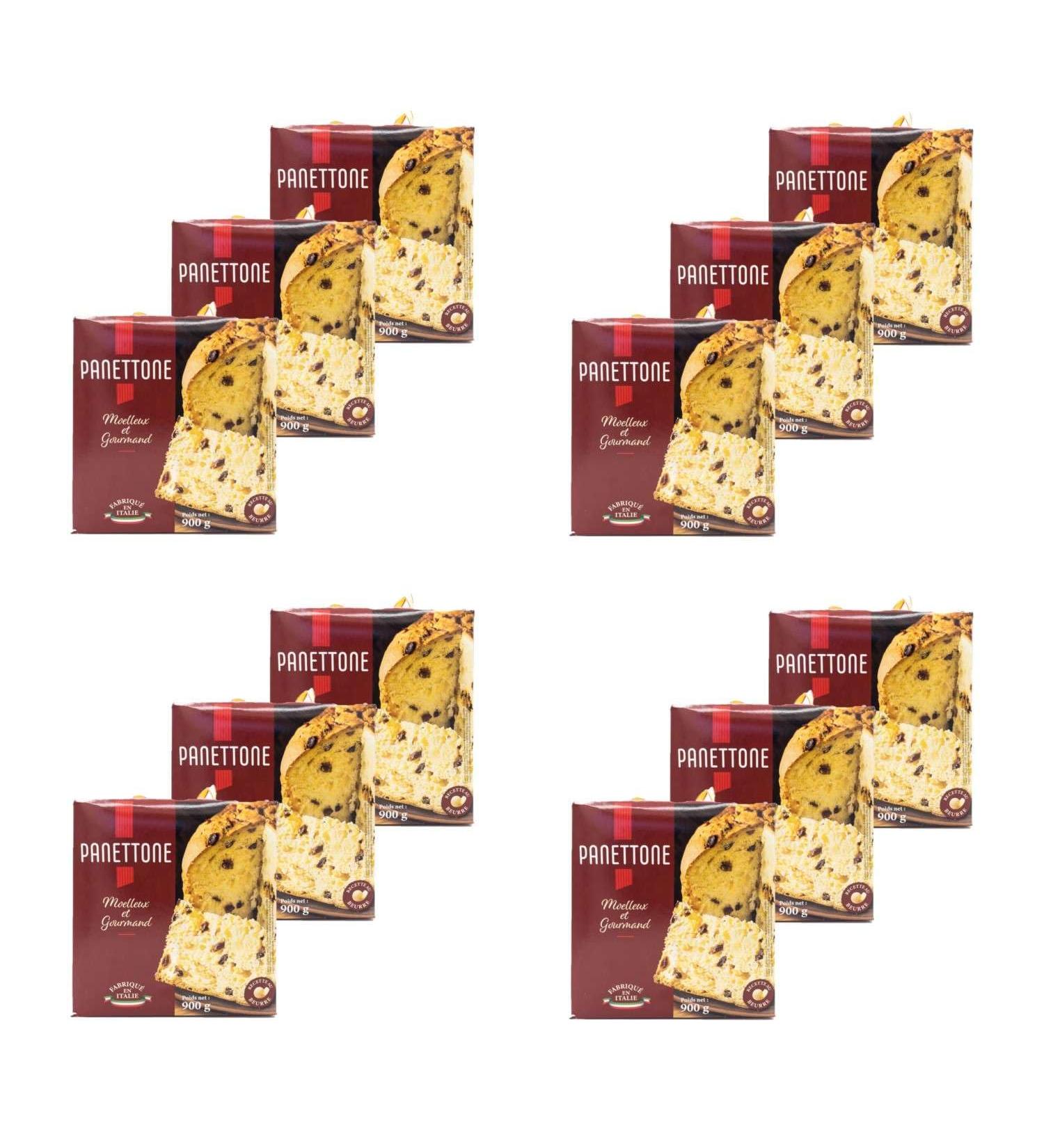 Pure butter panettone made in Italy - pack of 12 boxes of 900g - pastry with natural sourdough dried raisins and walnuts - Buy Online on GoSupps.com