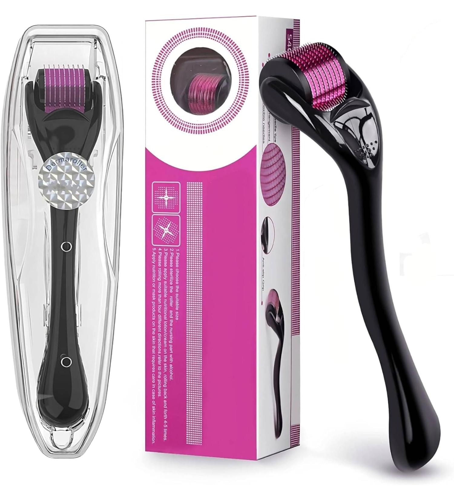 Derma Roller Hair Growth for Men and Women Microneedling Skin Beard & Hair Growth scalp roller for Skin Rejuvenation Anti Ageing Wrinkle Hair regeneration Scar (1mm) - Buy Online on GoSupps.com