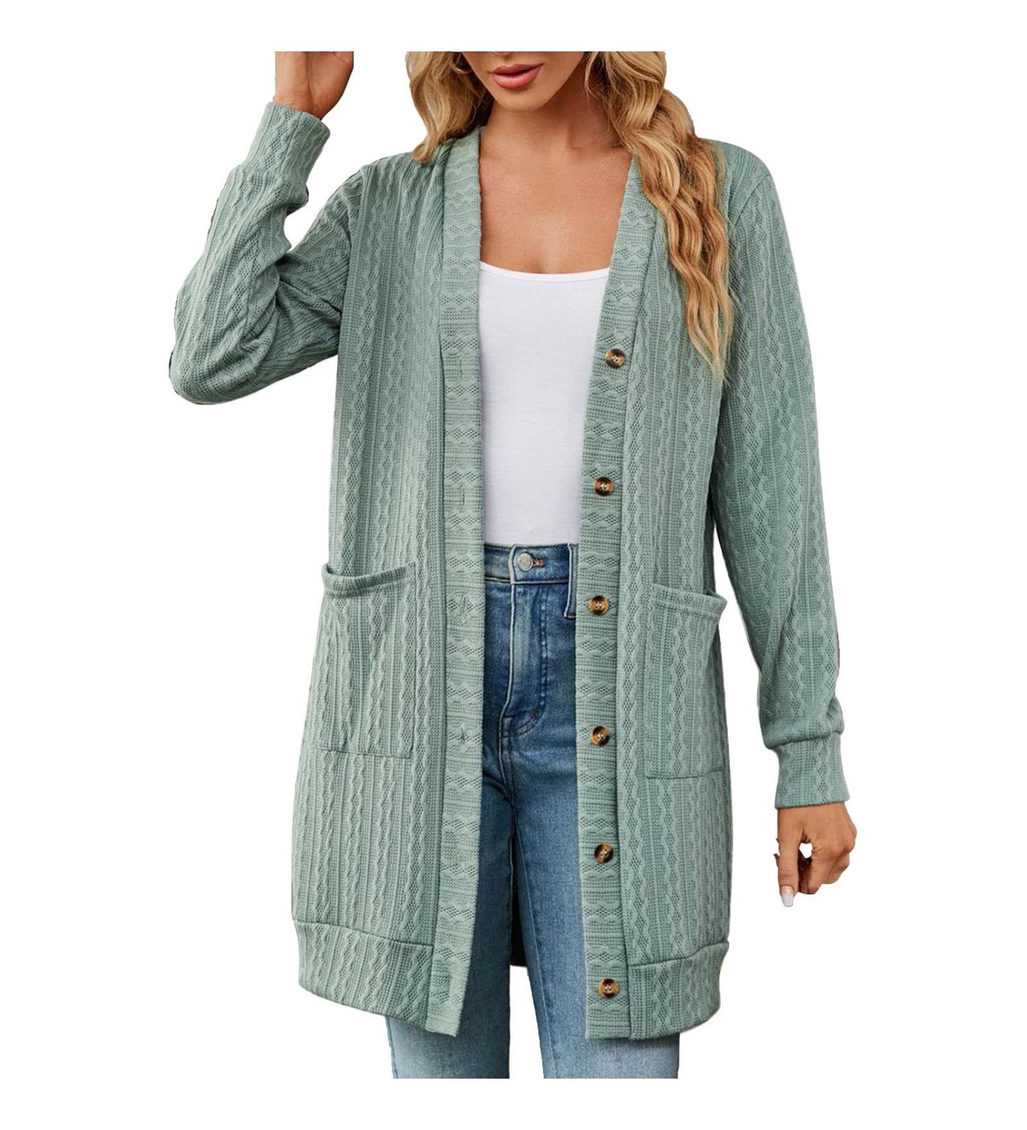 Gefomuofe Cardigan Women's Long Cardigan Lightweight Loose Cardigan Long Cardigan Women's Lightweight Loose Casual Cardigan Sun Protection Shirt Holiday Beach Blouse XL Mint Green - Buy Online on GoSupps.com