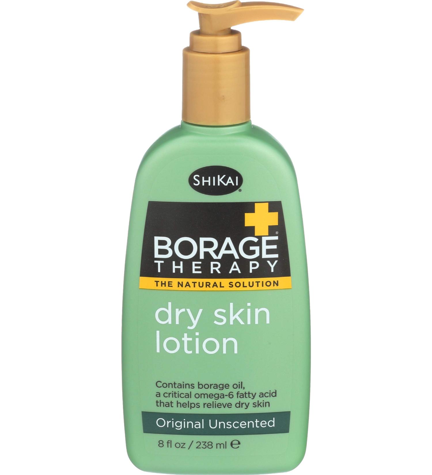 Shikai Body Lotion for Dry Skin - Borage Therapy 8 Fl Oz | Nourishing Moisturizer for All Skin Types - International Shipping Available - Buy Online on GoSupps.com