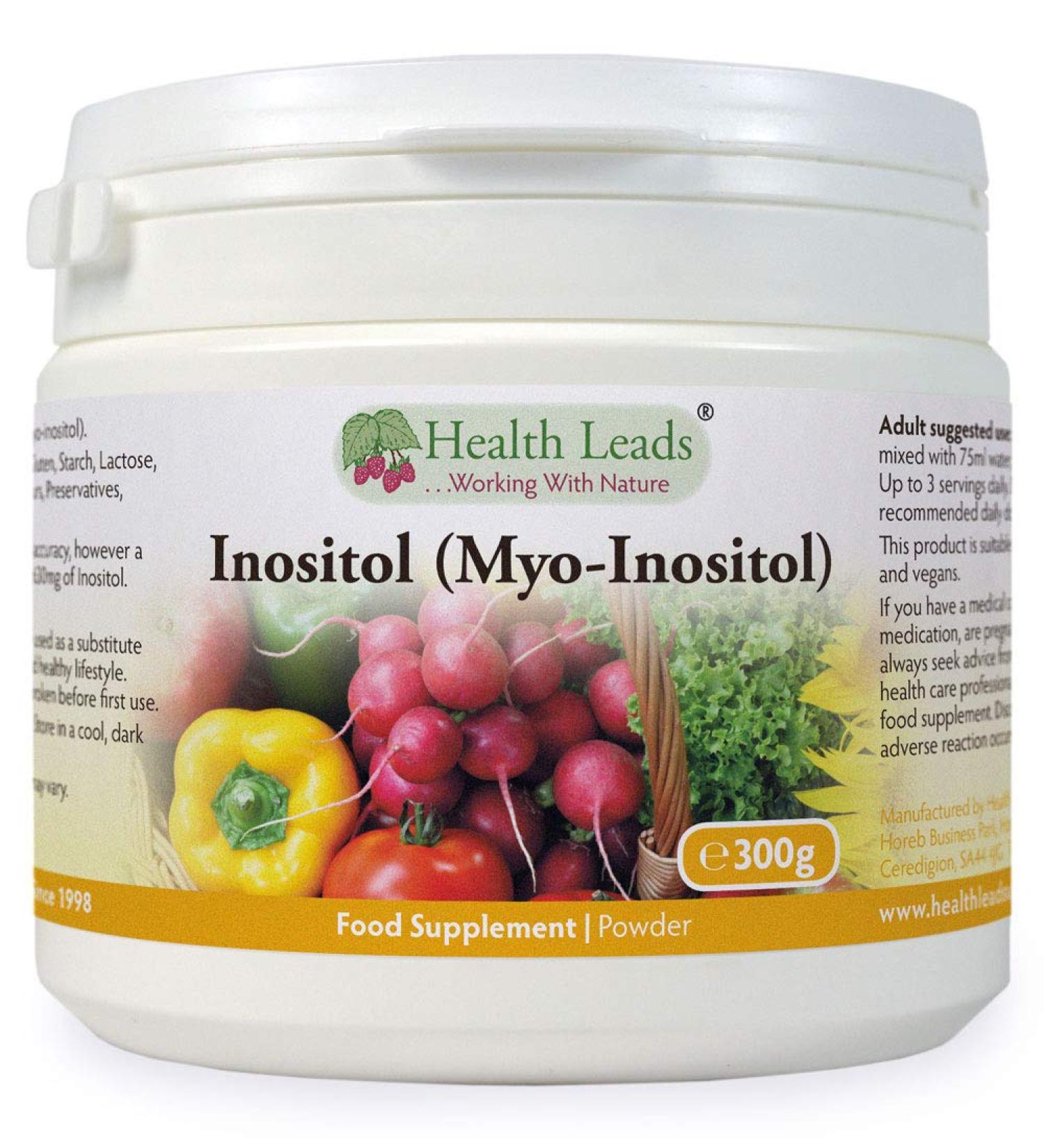 Inositol (Myo-Inositol) Powder 300g - High Absorption Vegan Formula | Non-GMO, Magnesium Stearate Free | Produced in Wales - Buy Online on GoSupps.com