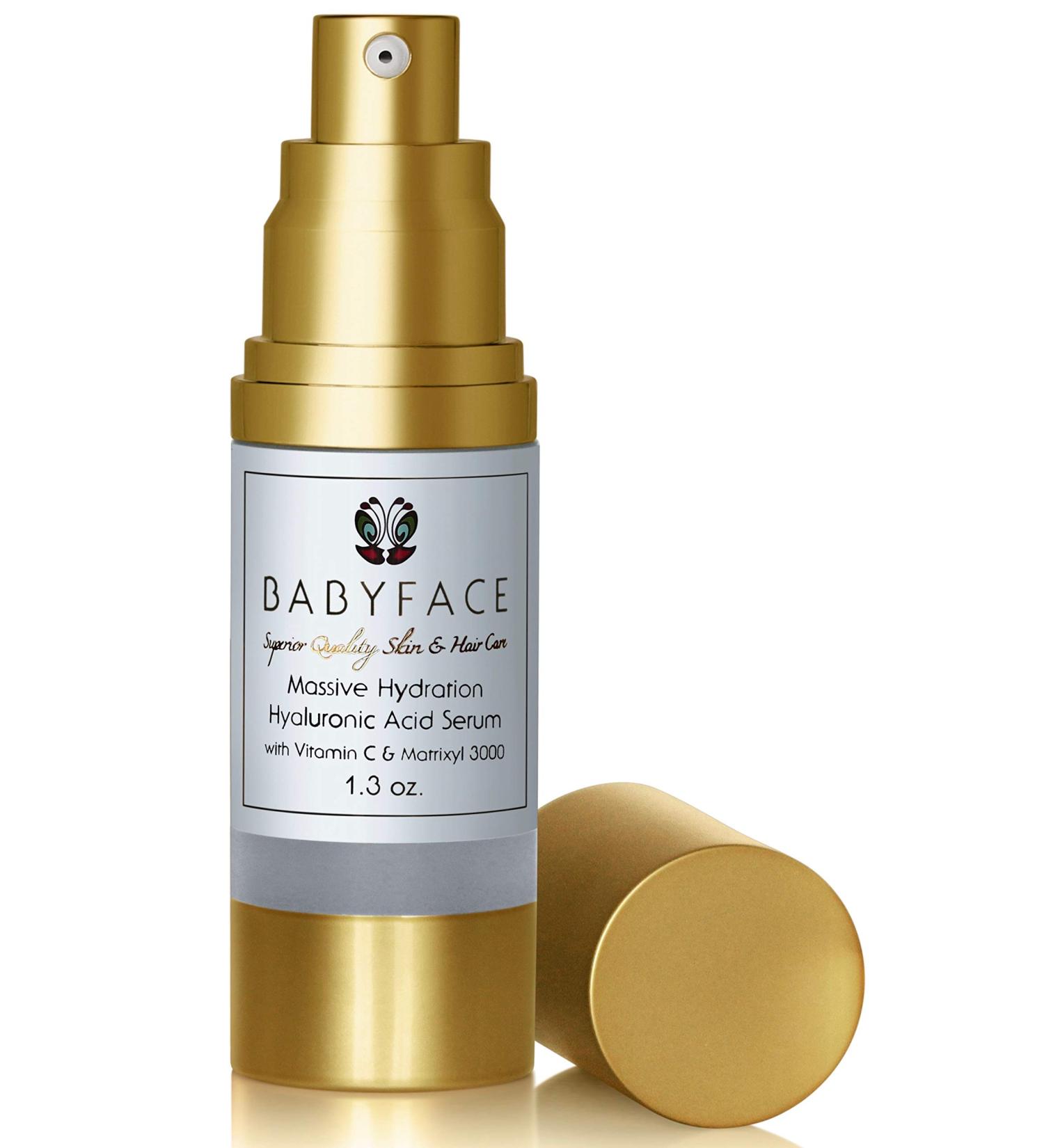 Shop Babyface Massive Hydration Hyaluronic Acid Serum | Vitamin C & Matrixyl 3000 for Glowing Skin International Shipping Available - Buy Online on GoSupps.com