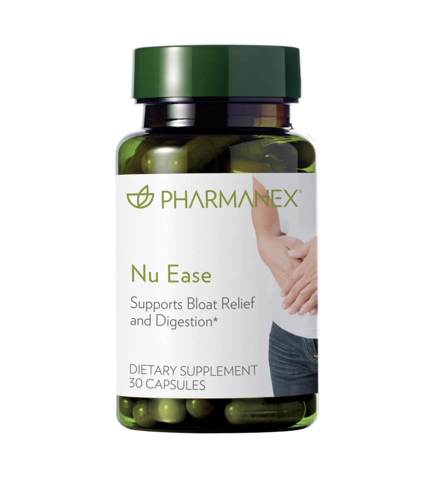 Nu Skin - Nu Ease Digestive Supplement | Bloating Relief, Dietary Supplement | Natural Plant Extracts, Non-Laxative | Antioxidant Supplement, Gut Support | Supplement for Women (30 Capsules) - Buy Online on GoSupps.com