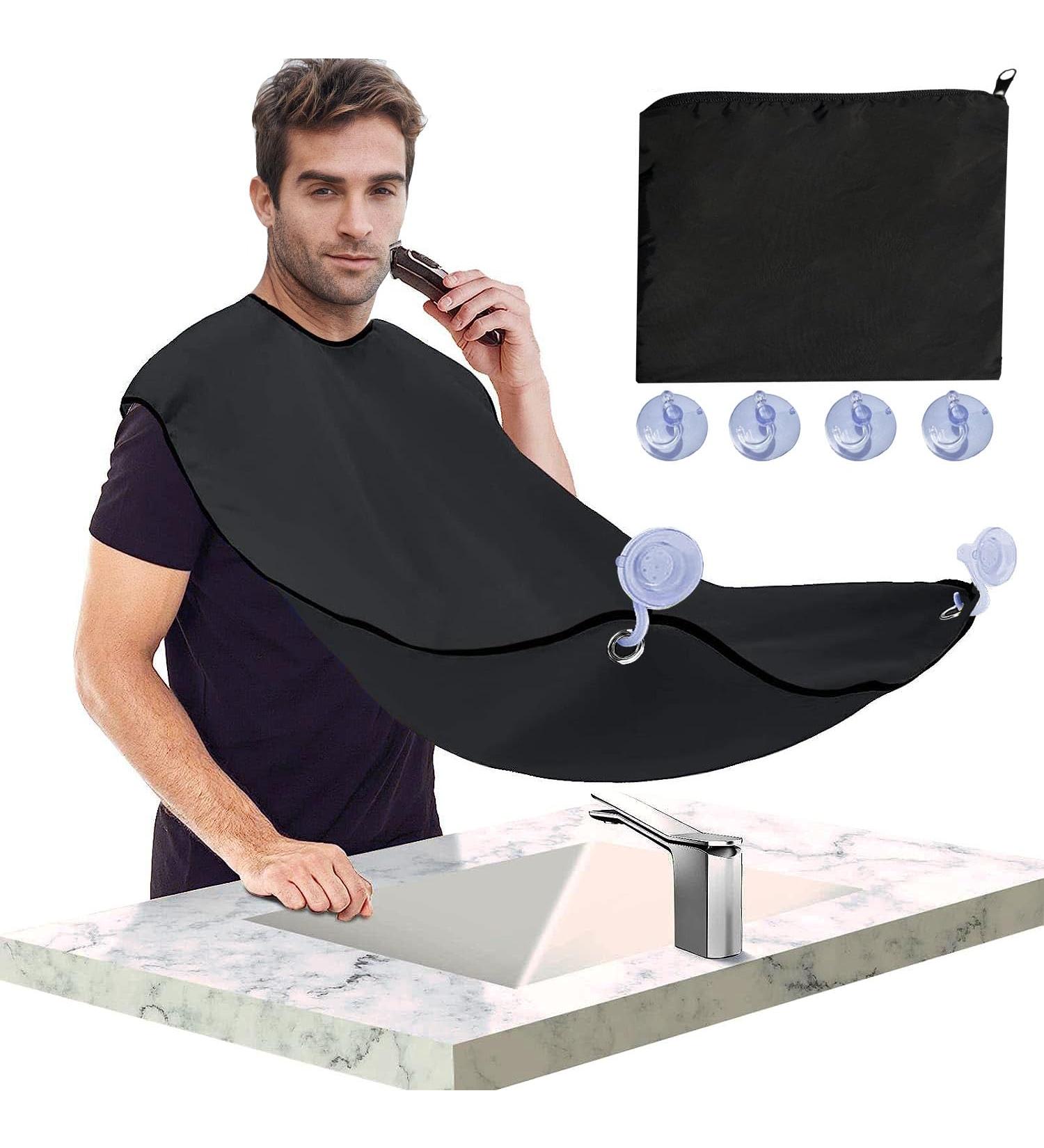 Beard Bib Apron for Men | Trimmer Catcher for Easy Shaving & Grooming | Perfect Christmas Gift with Suction Cups - Buy Online on GoSupps.com