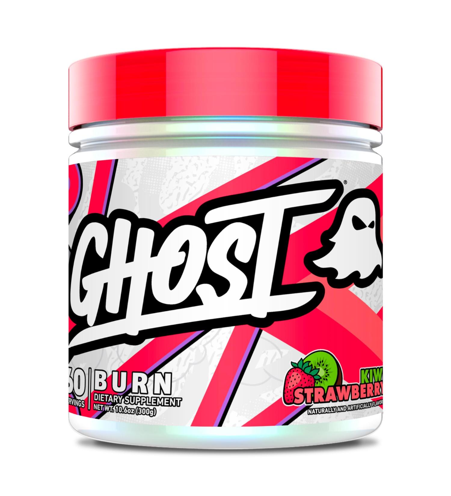 GHOST Burn Weight Management Powder Kiwi Strawberry (60 Servings) - Metabolism & Energy Support Supplement for Men & Women - Natural Caffeine L-Carnitine & L-Tyrosine - Soy & Sugar-Free Vegan - Buy Online on GoSupps.com