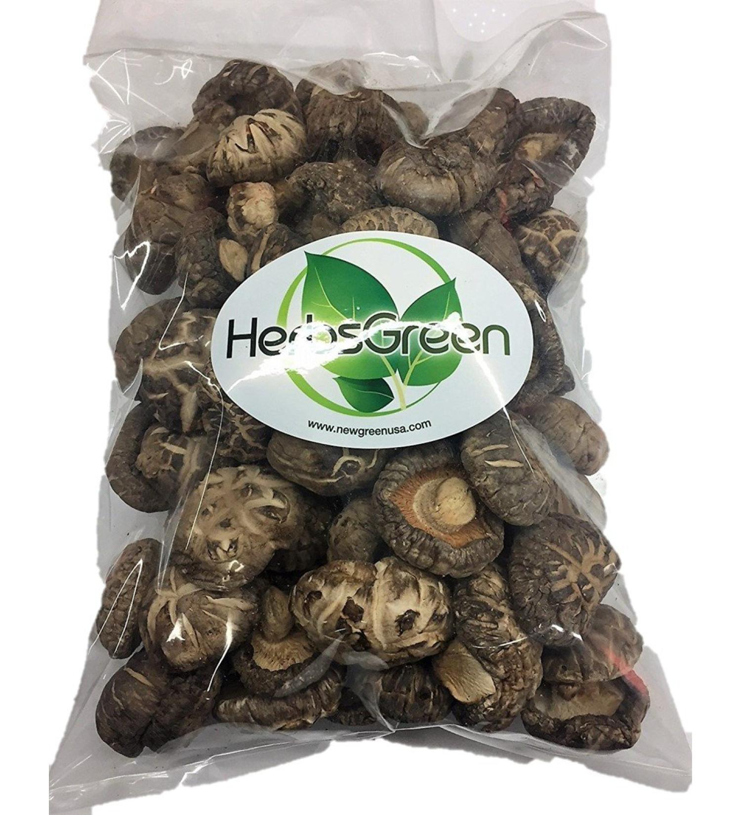 Premium Grade Dried Shiitake Mushrooms Extra Thick (1 LB.) - Top Quality Asian Superfood - Buy Online on GoSupps.com