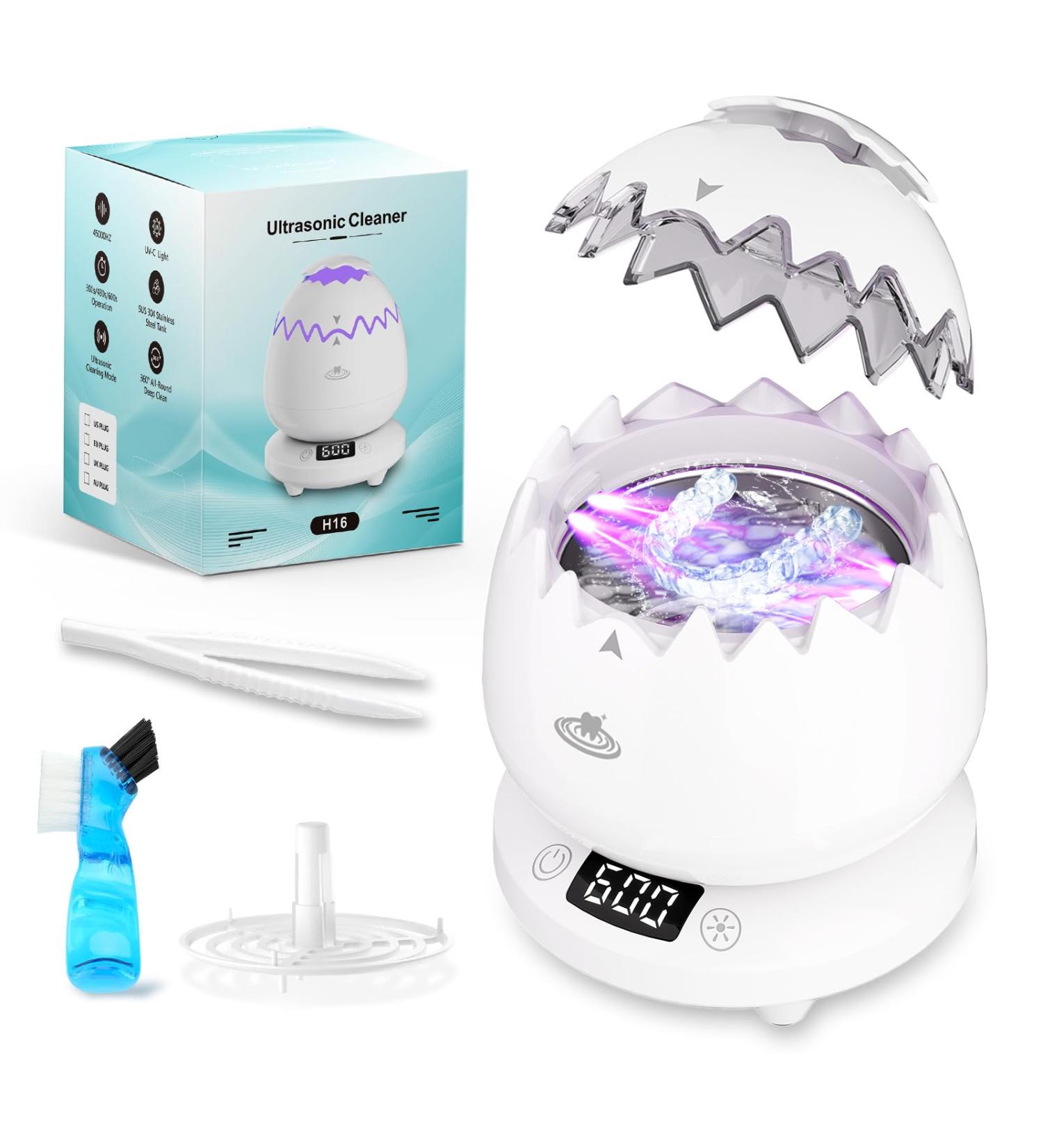 Nettoyeur ultrasons pour proth ses dentaires dosette de nettoyage dentaire avec minuterie num rique 45 kHz/180 ml nettoyeurs ultrasons tanches pour aligneur prot ge-dents appareils dentaires - Buy Online on GoSupps.com