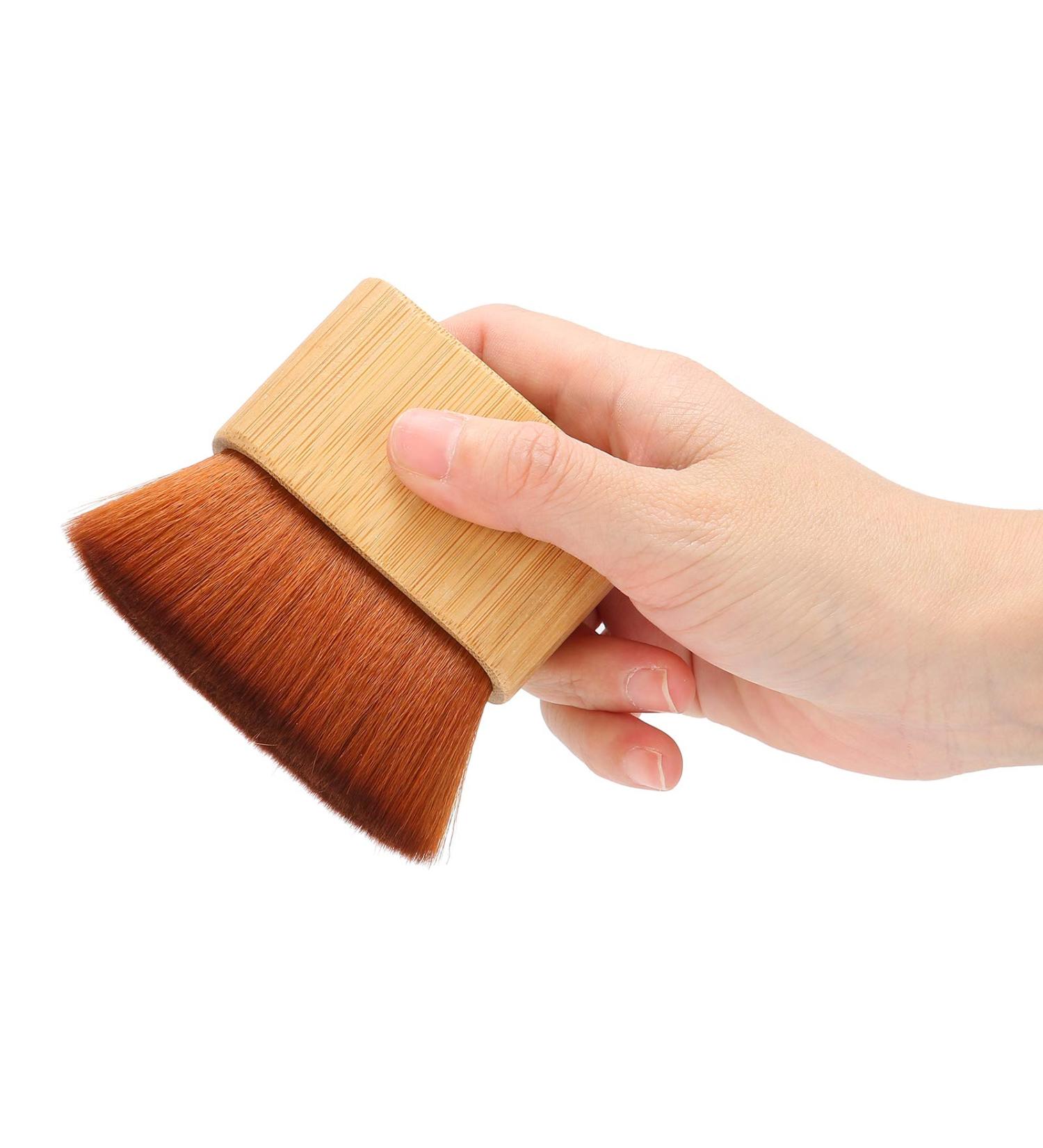 Hair Brush Neck Duster Easy To Use Natural Solid Wood for Hair Salon - Buy Online on GoSupps.com