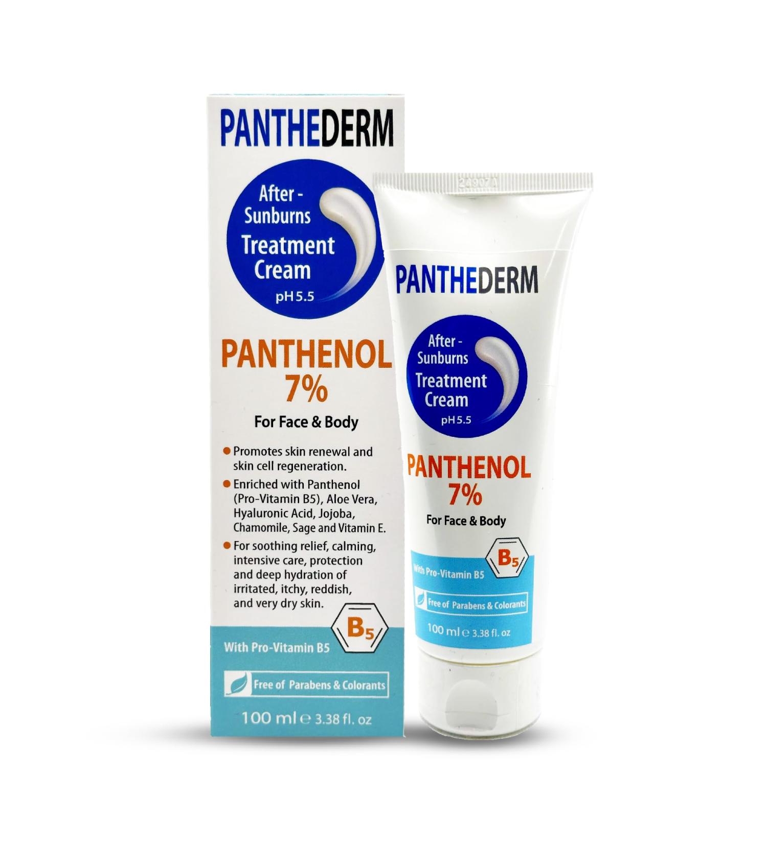 DR. SCHAVIT Panthederm After-Sunburn Treatment Cream pH 5.5 Panthenol 7% for Face & Body Soothing Relief Calming & Deep Hydration Promotes Skin Renewal 3.38fl.oz - Buy Online on GoSupps.com