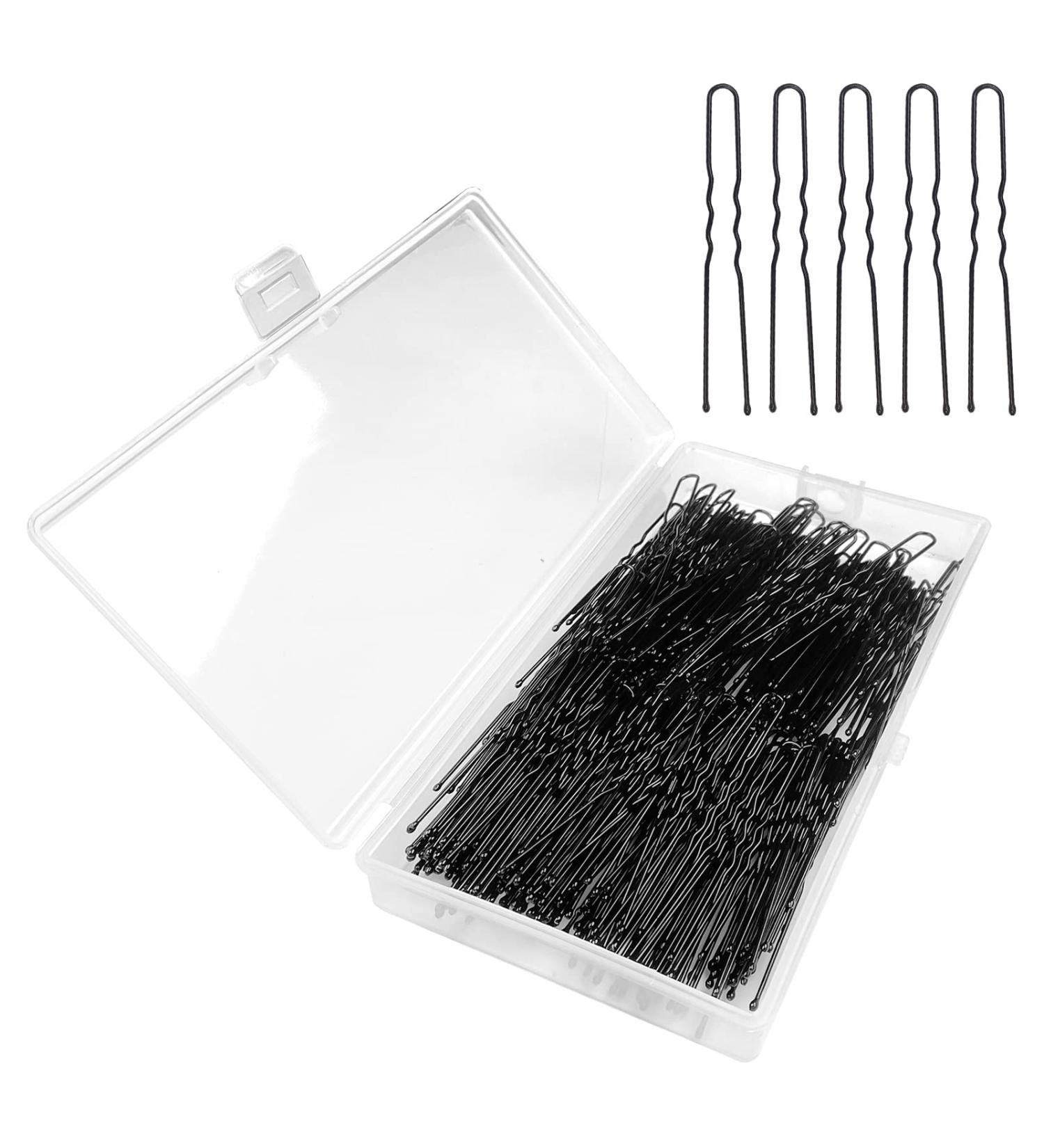 UooTach 200-Piece U-Shaped Hairpins | 6 cm Wavy Invisible Hair Clips for Girls & Salons - Black - Buy Online on GoSupps.com
