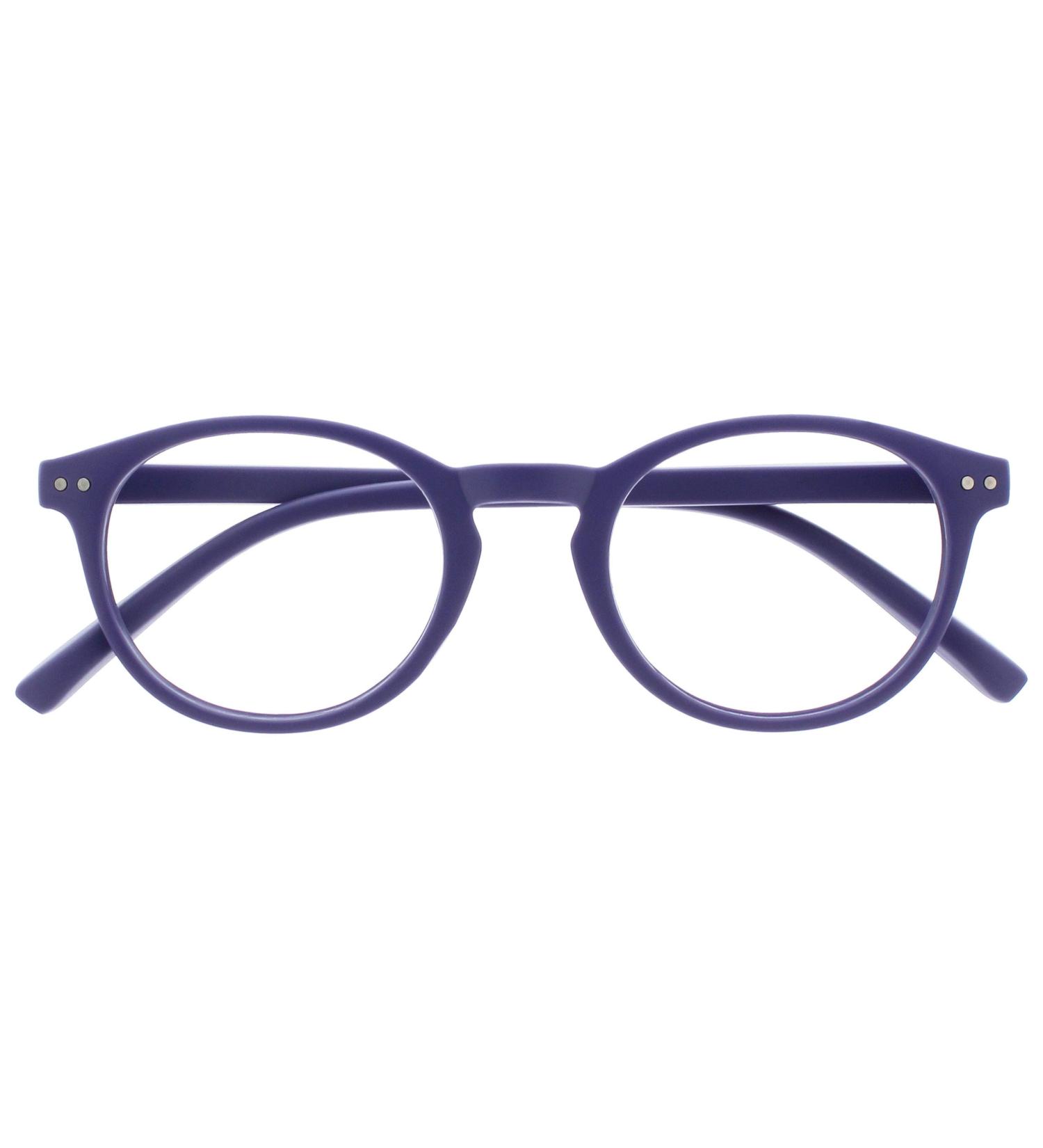 Opulize Zen Round Frame Reading Glasses | Purple | Spring Hinges | Scratch Resistant | Men Women | +3.00 Magnification - Buy Online on GoSupps.com
