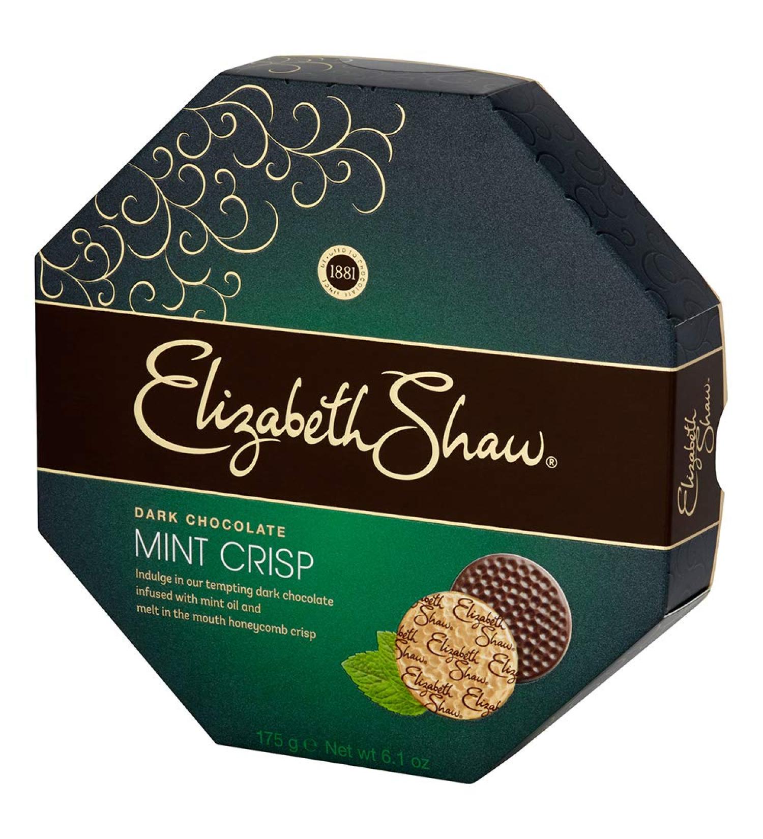 Elizabeth Shaw Chocolat croustillant la menthe noire riche et luxueux chocolat noir en nid d'abeille avec menthe excellent go t et qualit friandise apr s le d ner - Buy Online on GoSupps.com