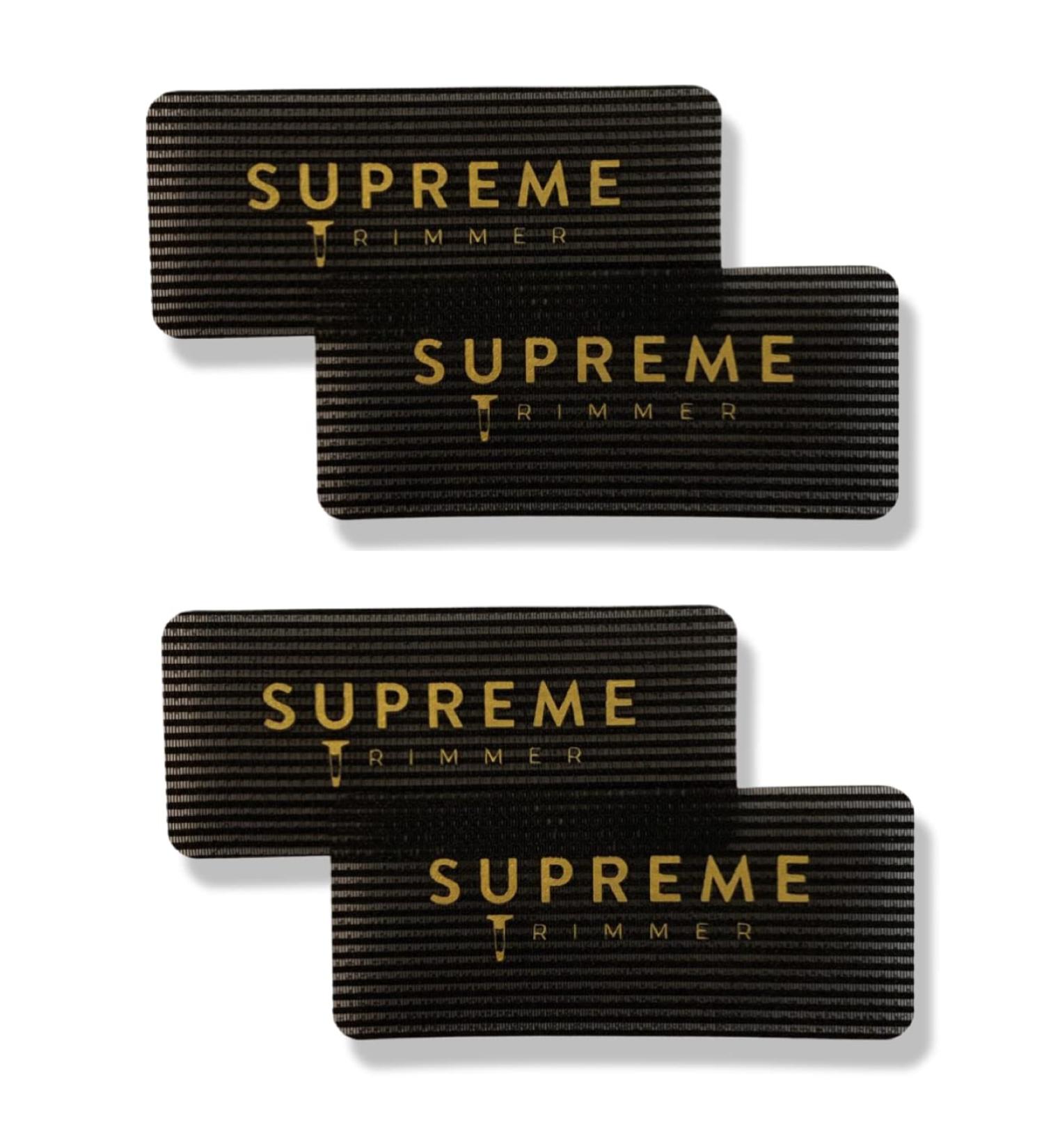 Supreme Trimmer Barber Grippers - Hair Holders for Barbers, Stylists, and Makeup Artists - 2PK (Black/Gold Rectangle) - Buy Online on GoSupps.com