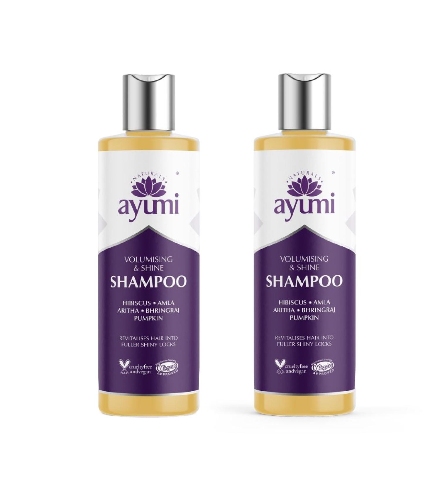 Ayumi Hibiscuss & Turmeric Shampoo. Vegan Cruelty-Free Dermatologically-Tested 2 x 250ml - Buy Online on GoSupps.com