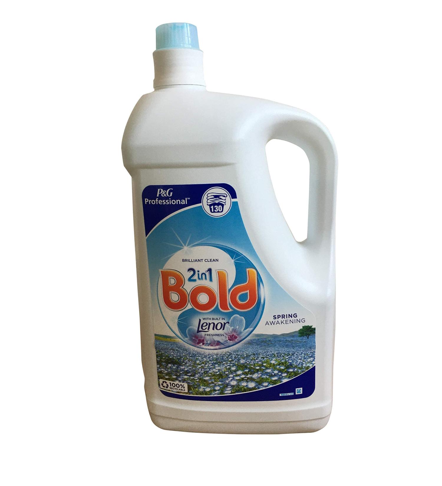 Bold 2 in 1 Bio Laundry Detergent Liquid with Lenor Freshness Spring Awakening 130 Wash - Mountain Spring 5 ml (Pack of 1) - Buy Online on GoSupps.com