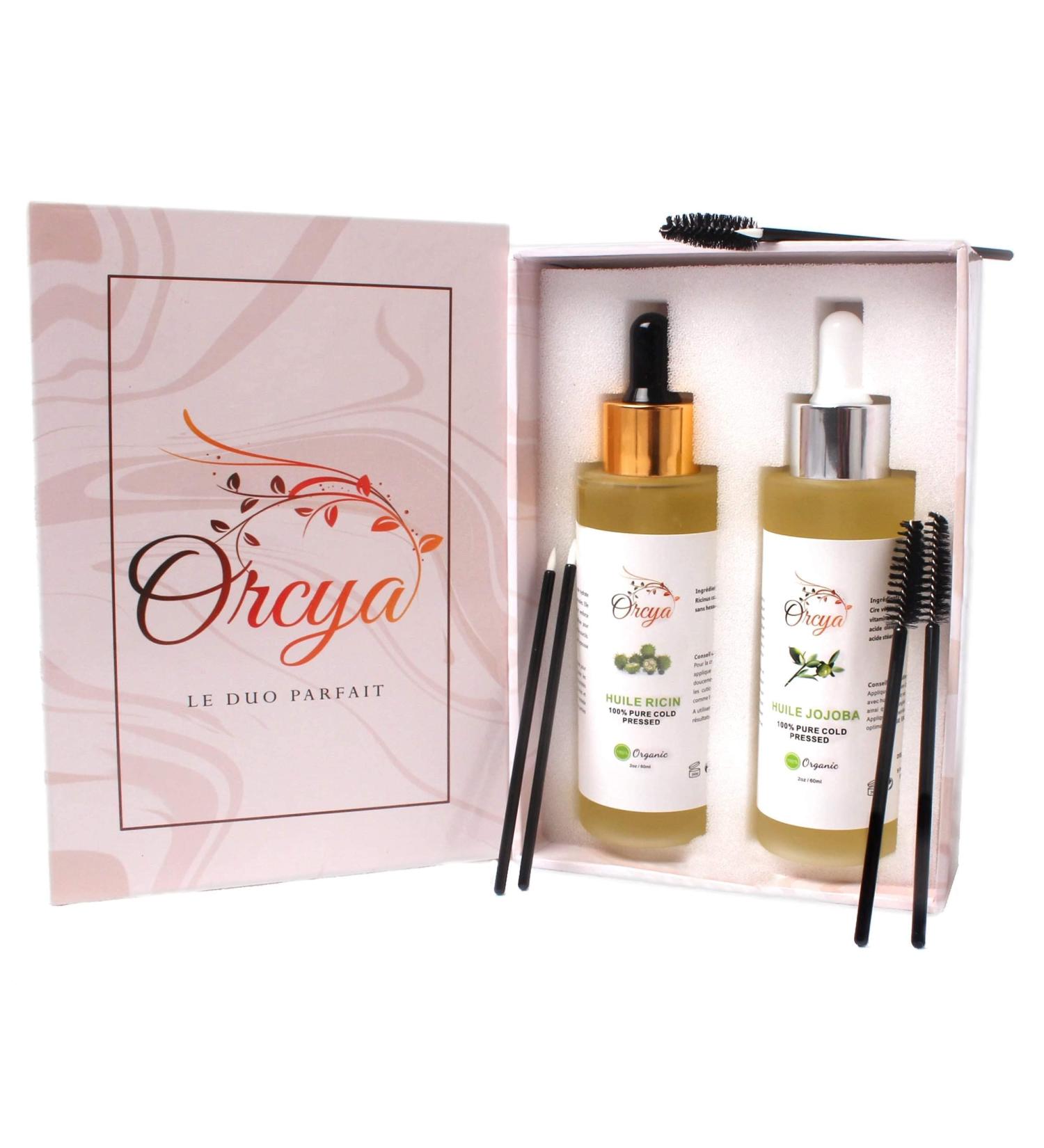 CASTOR OIL + JOJOBA OIL ORGANIC COLD PRESSED - 100% NATURAL REGULATING HAIR - LASHES - BEDS NAILS DEEP Nourishes Skin Face & Body 2 x 60 ml - Buy Online on GoSupps.com