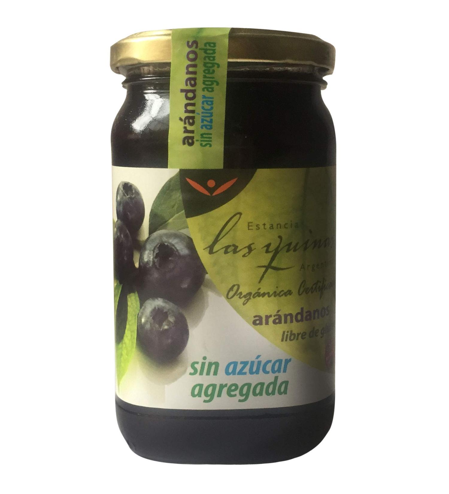 Organic Blueberries Jam Las Quinas Free-Sugar - Gluten-free and preservative-free From Argentina 14.8 oz / 420g