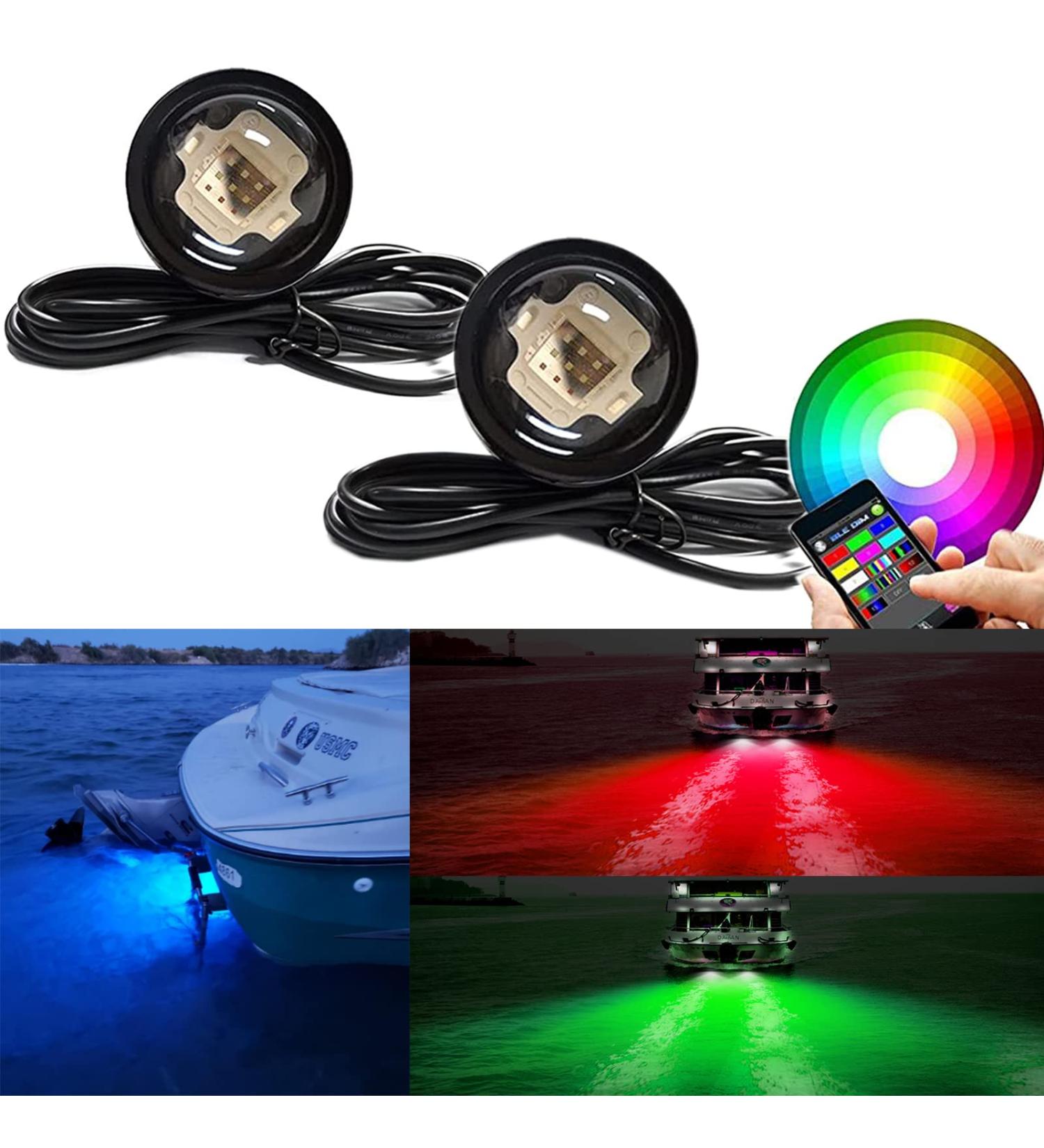 JXOFROAD RGB Boat Drain Plug Light - 12V Waterproof Stainless Steel Transom Marine Light for Night Fishing - Buy Online on GoSupps.com