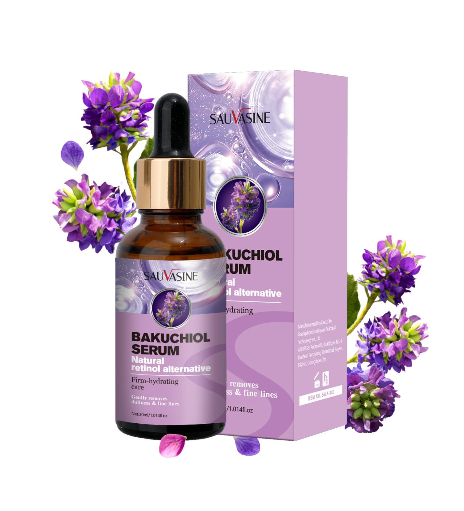 Bakuchiol Serum Natural Retinol Alternative Firm-Hydrating Care Smooths Skin Reduces Fine Lines Wrinkles with Hyaluronic Acid (1Pc) - Buy Online on GoSupps.com