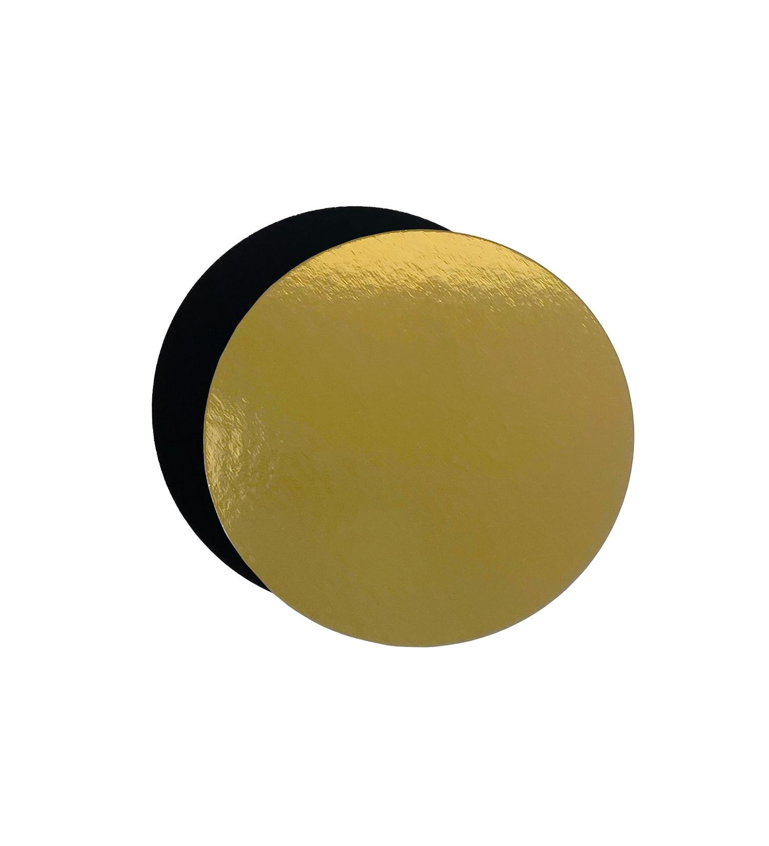 10 Cake Boards 15cm - Double Sided Gold/Black Round Cardboard Pastry Base - Buy Online on GoSupps.com