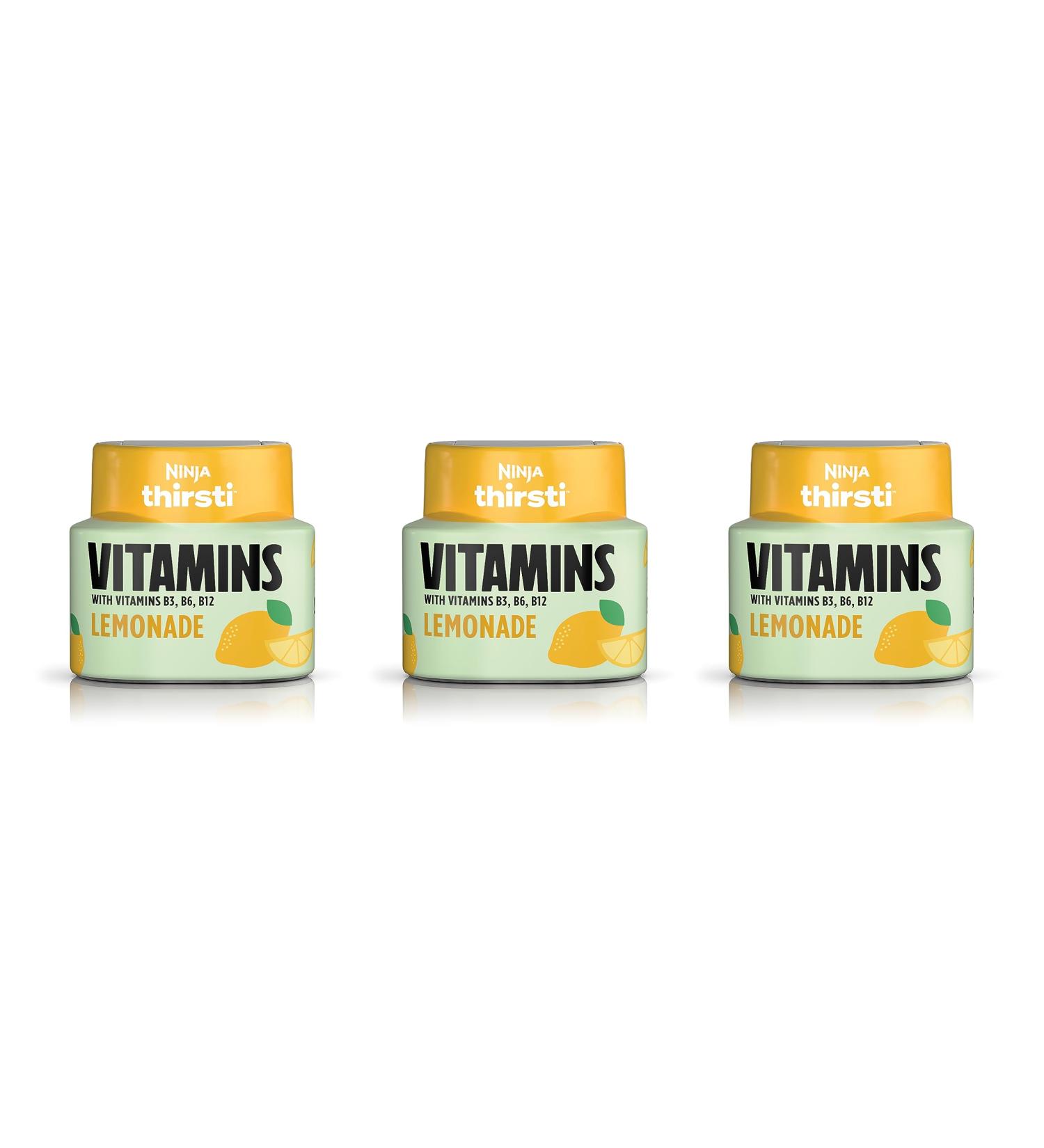Ninja Thirsti Flavored Water Drops - Zero Calorie Vitamin B3 B6 B12 Lemonade 3 Pack for 17 Drinks | Shop Internationally - Buy Online on GoSupps.com