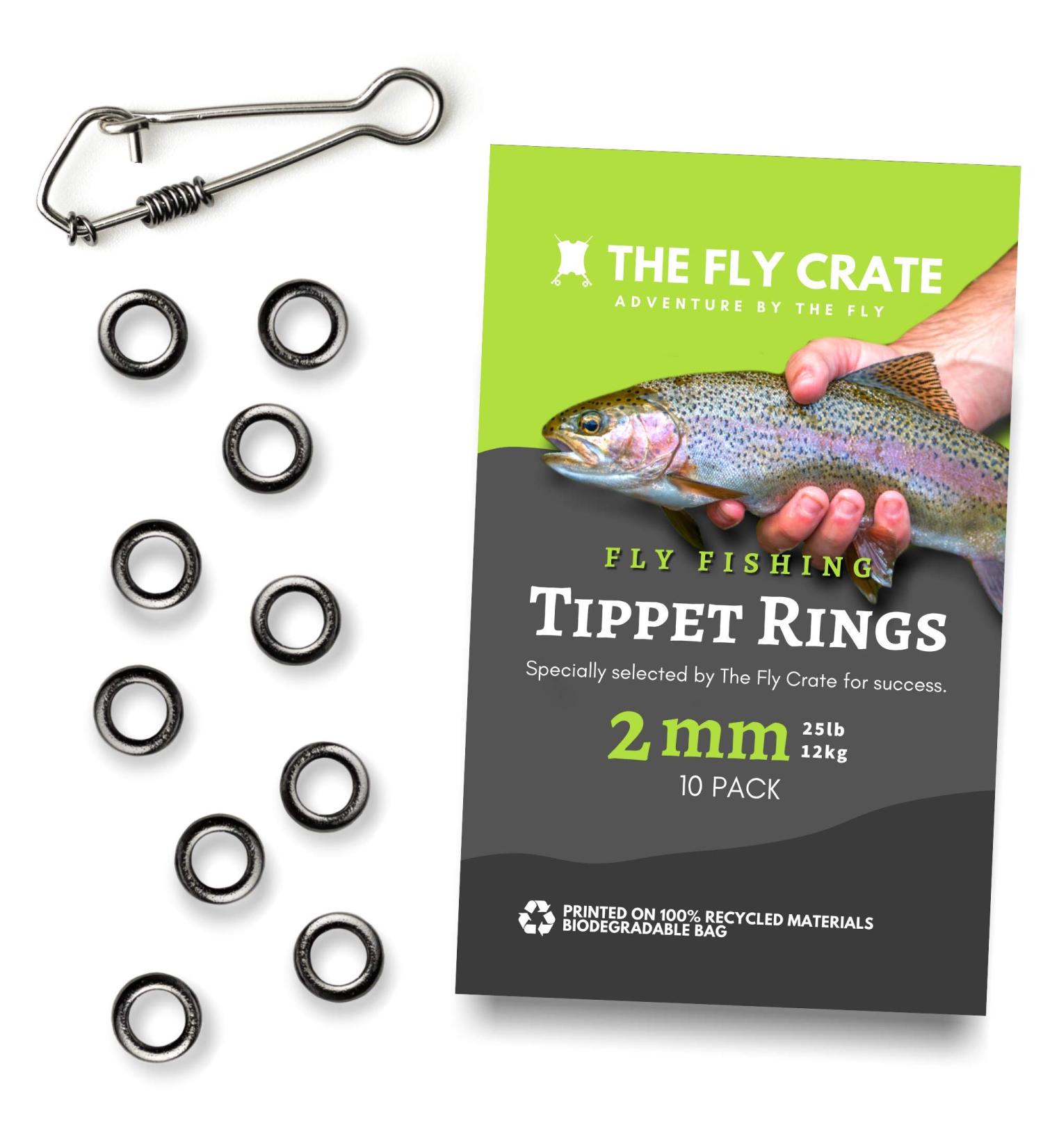 10 Pack 2mm Tippet Rings: Lightweight Trout Leader & Fly Fishing Connectors - Buy Online on GoSupps.com