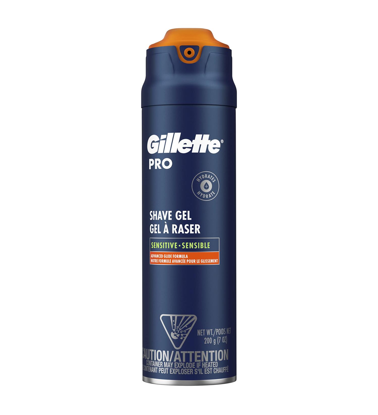 Gillette PRO Shaving Gel for Men - Cools & Hydrates, 7oz - Buy Online on GoSupps.com