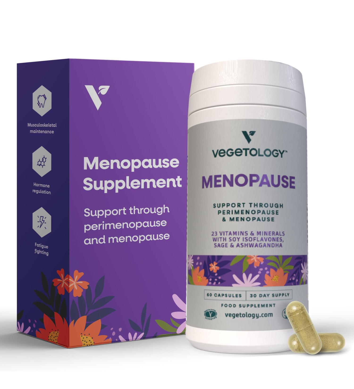 Vegan Menopause Supplements | Perimenopause & Menopause Vitamins for Women | 60 Capsules for Menopause Support - Buy Online on GoSupps.com